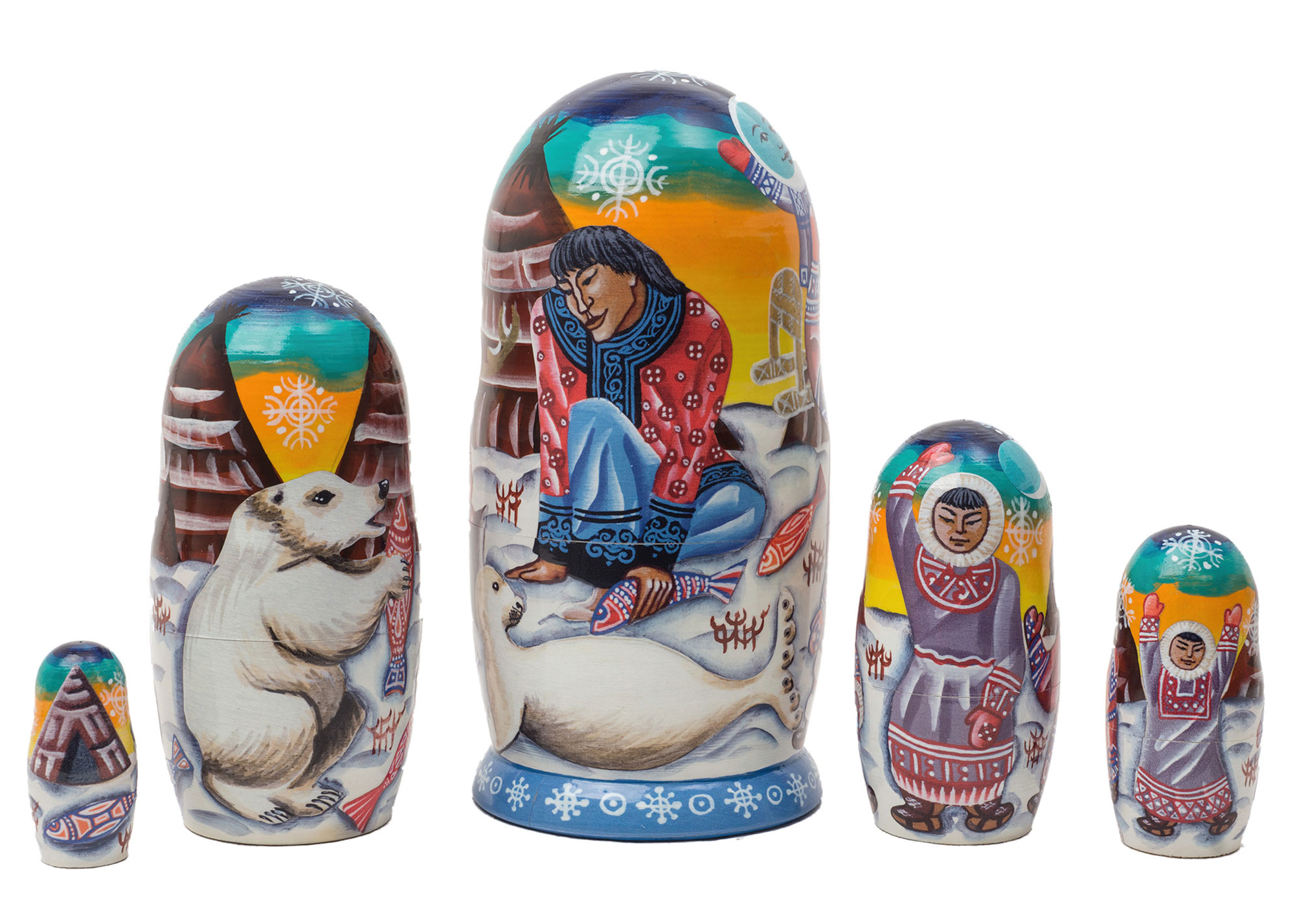 Buy Eskimo Legends Nesting Doll 5pc./6" at GoldenCockerel.com