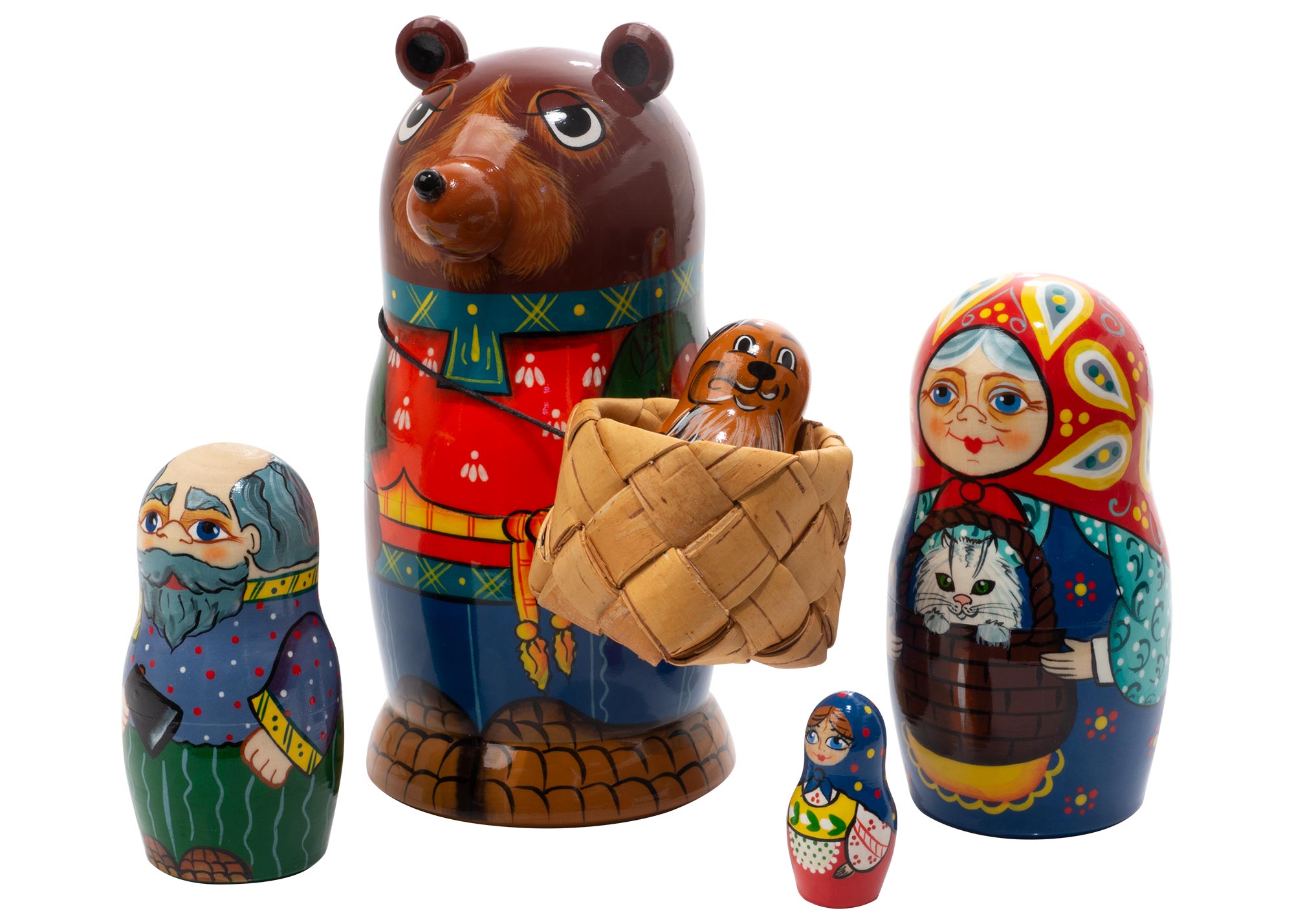 Buy Masha and The Bear Nesting Doll Set 5pc./6" at GoldenCockerel.com