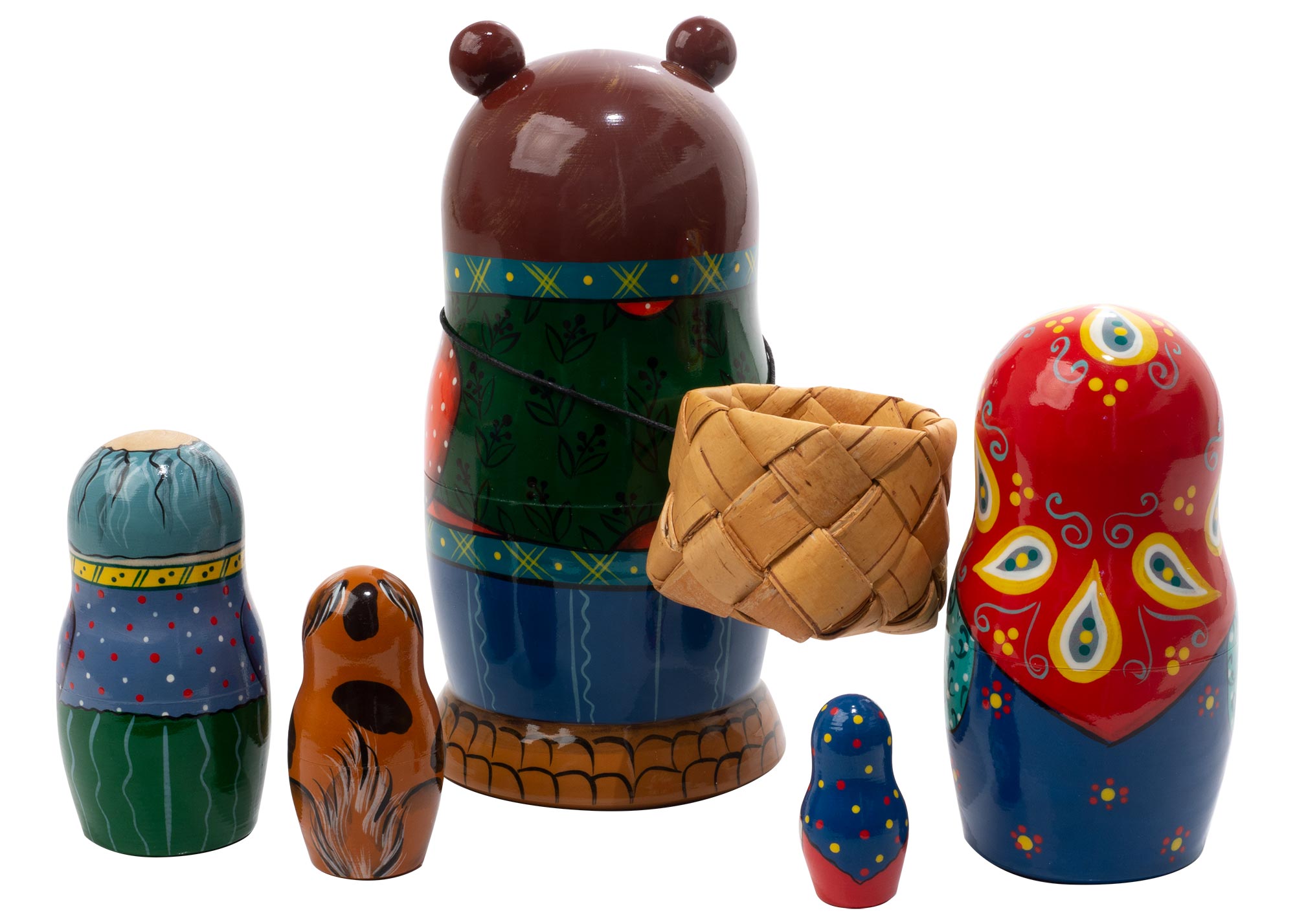 Buy Masha and The Bear Nesting Doll Set 5pc./6" at GoldenCockerel.com