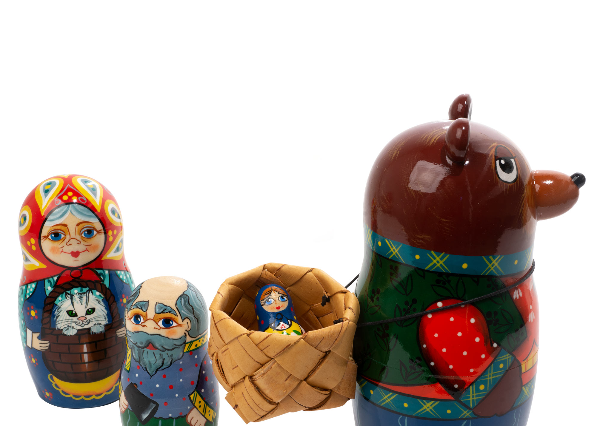 Buy Masha and The Bear Nesting Doll Set 5pc./6" at GoldenCockerel.com