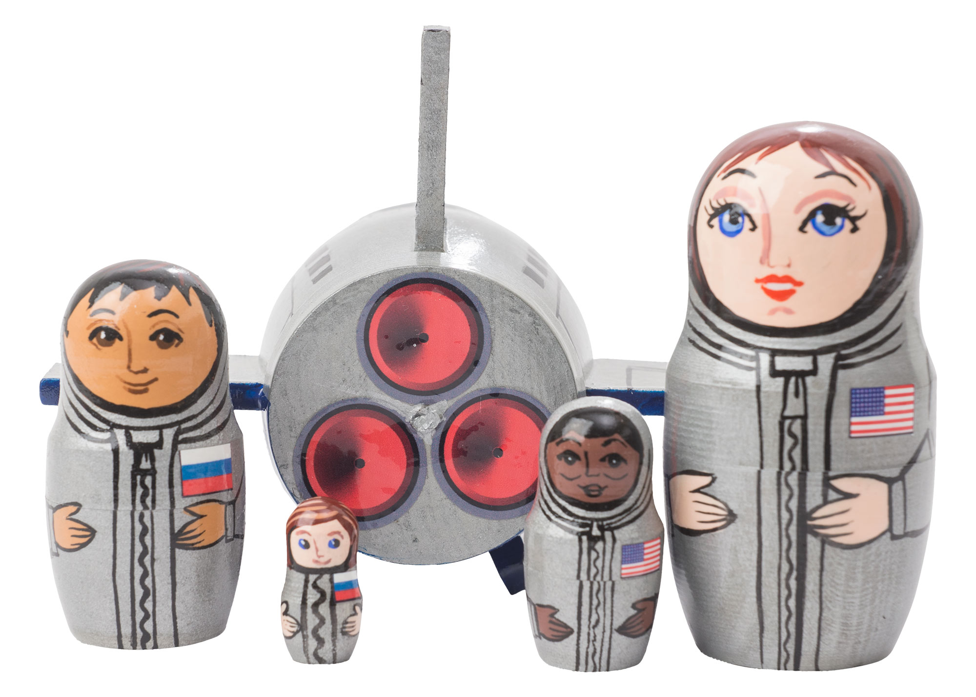 Buy Space Shuttle Nesting Doll 5pc./5" at GoldenCockerel.com