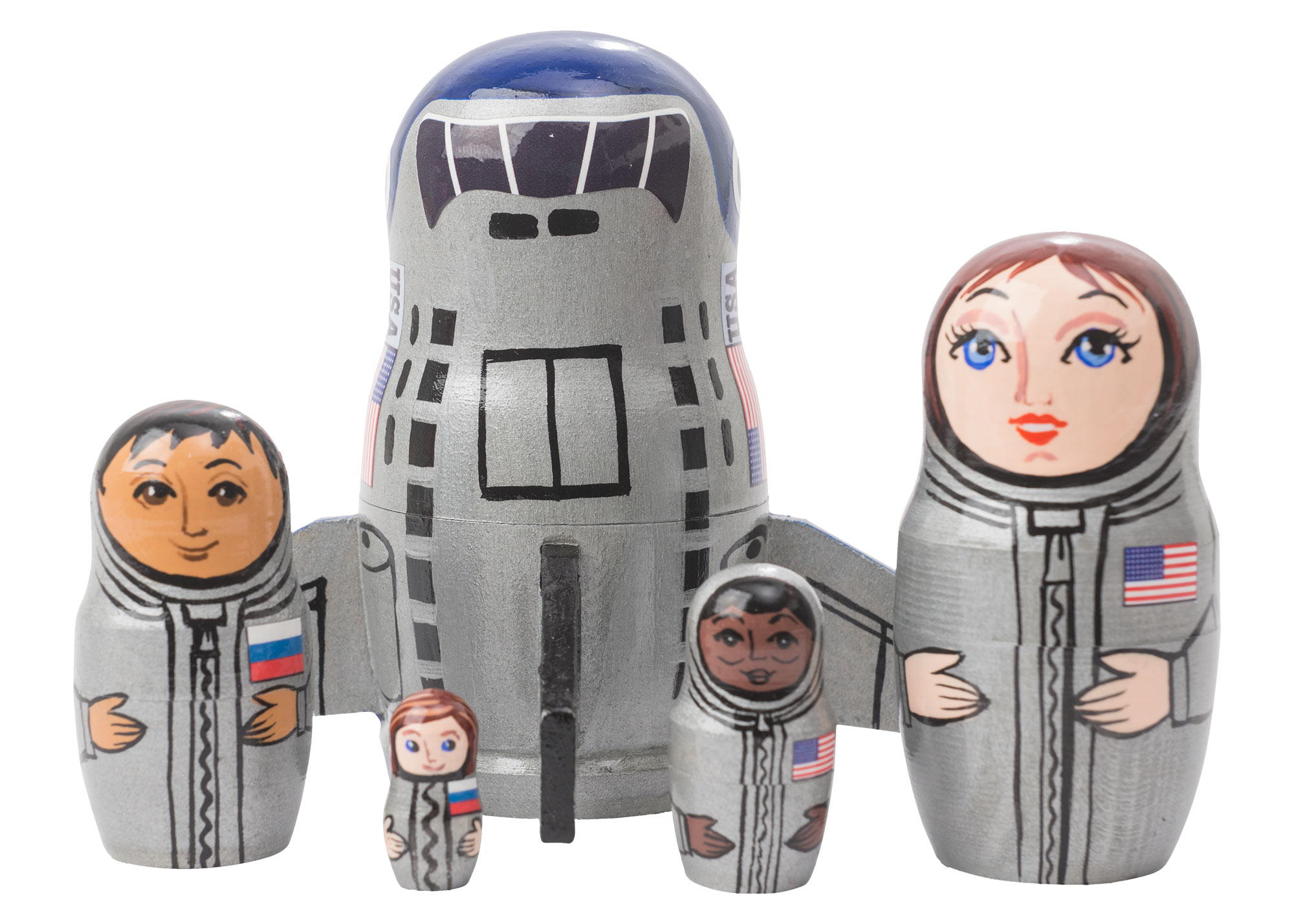 Buy Space Shuttle Nesting Doll 5pc./5" at GoldenCockerel.com