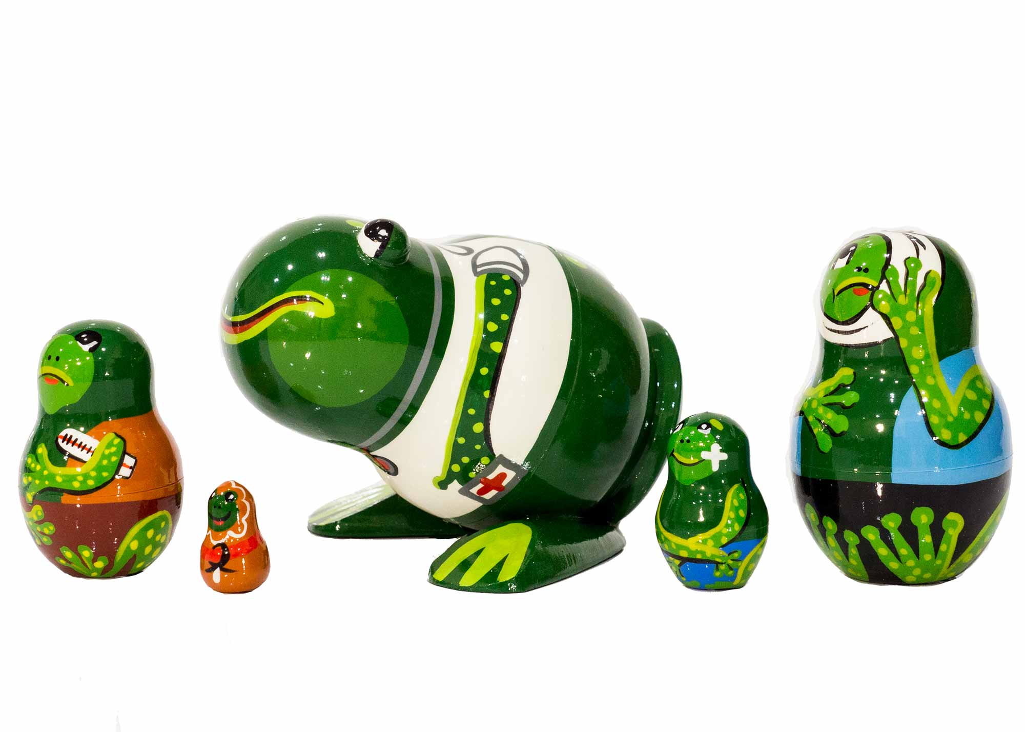 Buy Nurse Frog Nesting Doll 5pc./4"  at GoldenCockerel.com