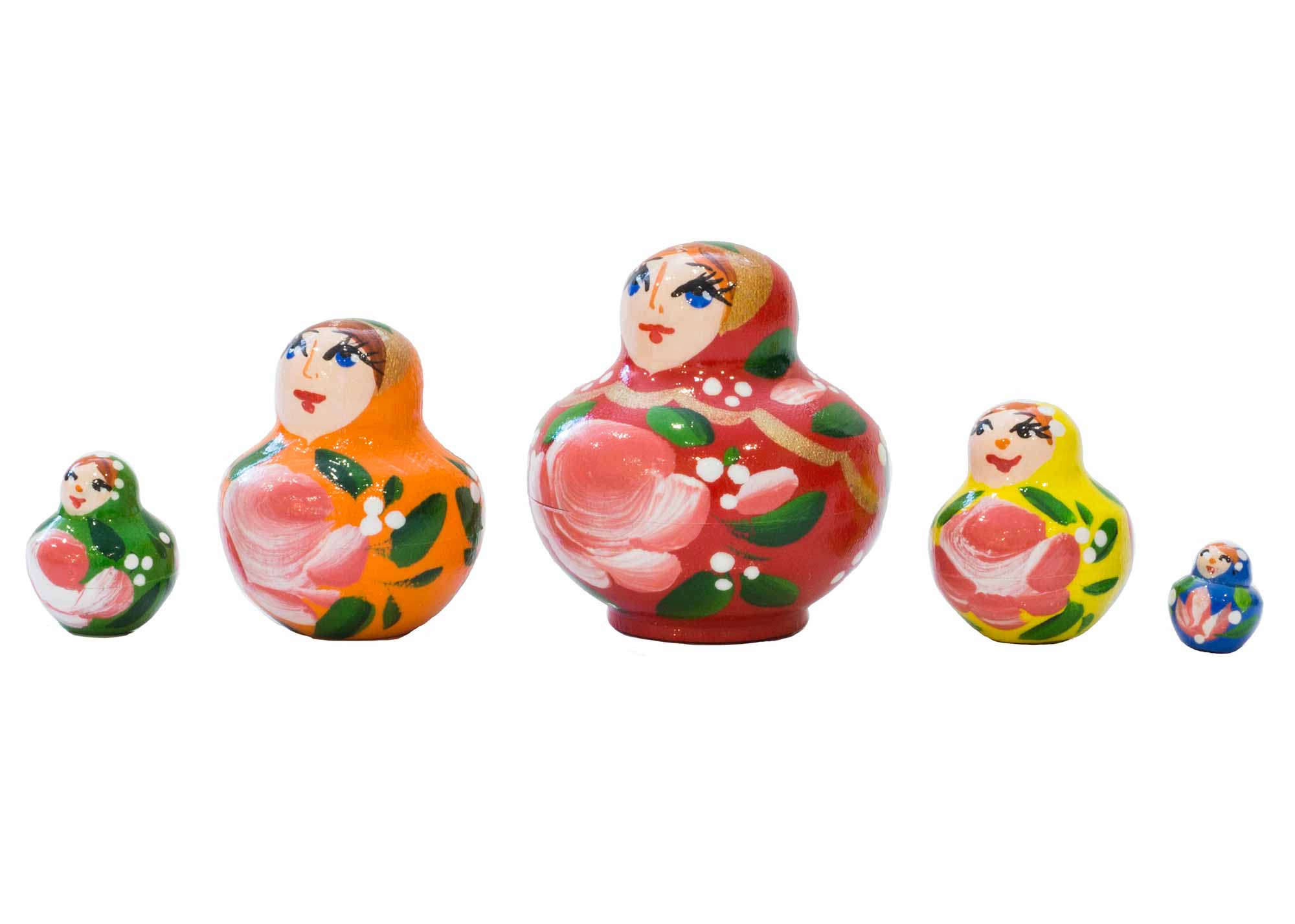 Buy Mini Rainbow Nesting Doll 5pc./1" at GoldenCockerel.com