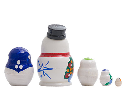 Buy Mini Snowman Nesting Doll 5pc./1.5" at GoldenCockerel.com