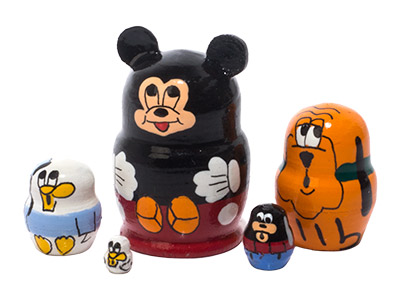 Buy Mini Mickey Mouse Doll 5pc./1.25" at GoldenCockerel.com