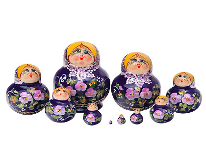 Buy Mini Art Nesting Doll 10pc./1.75"  at GoldenCockerel.com