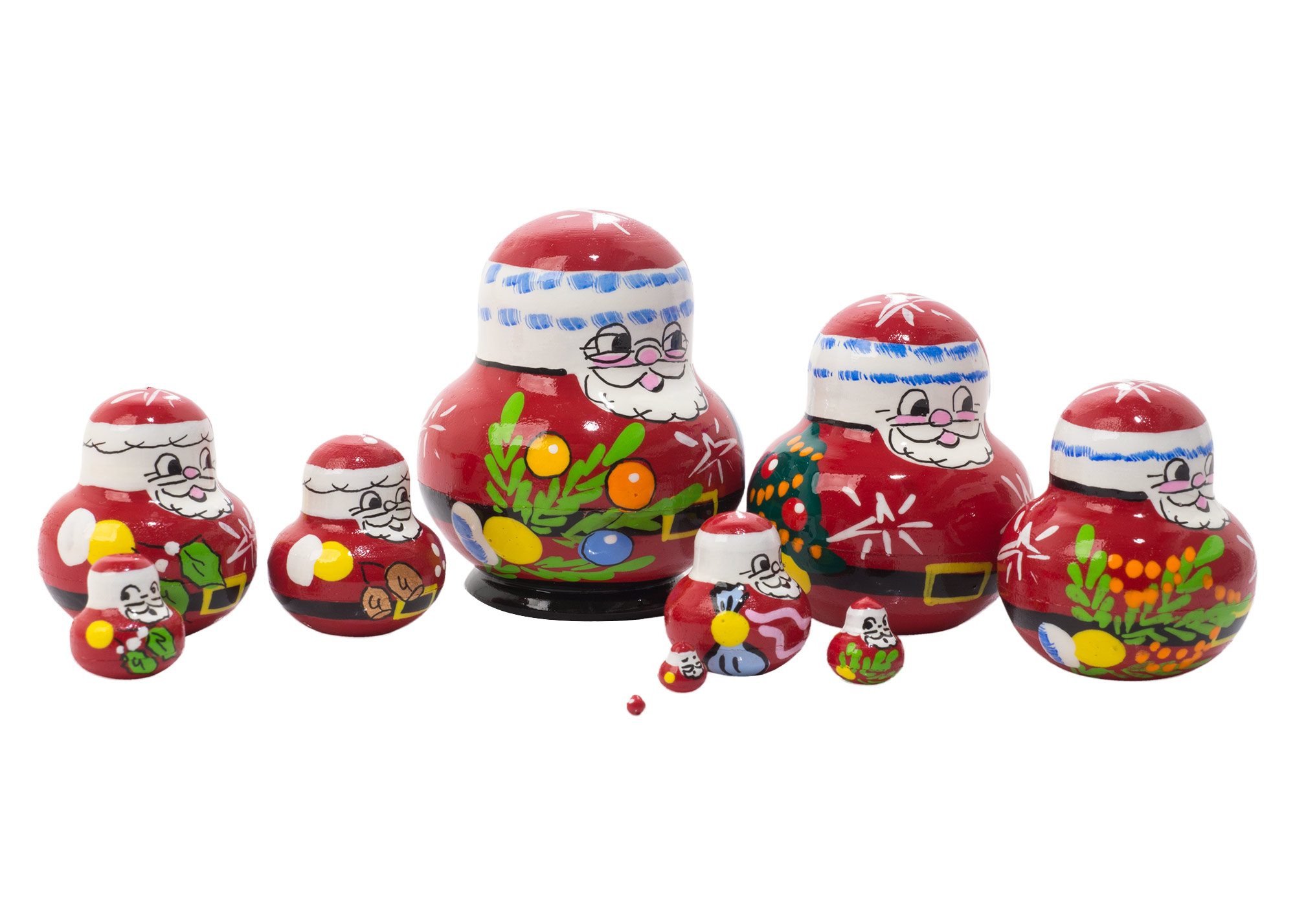 Buy Mini Father Frost Nesting Doll 10pc./1.5" at GoldenCockerel.com