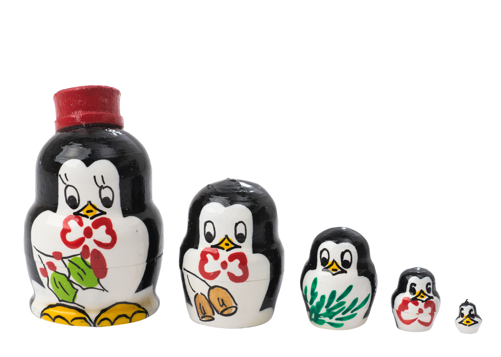 Buy Miniature Stacking Doll: Penguins 5pc./1" at GoldenCockerel.com