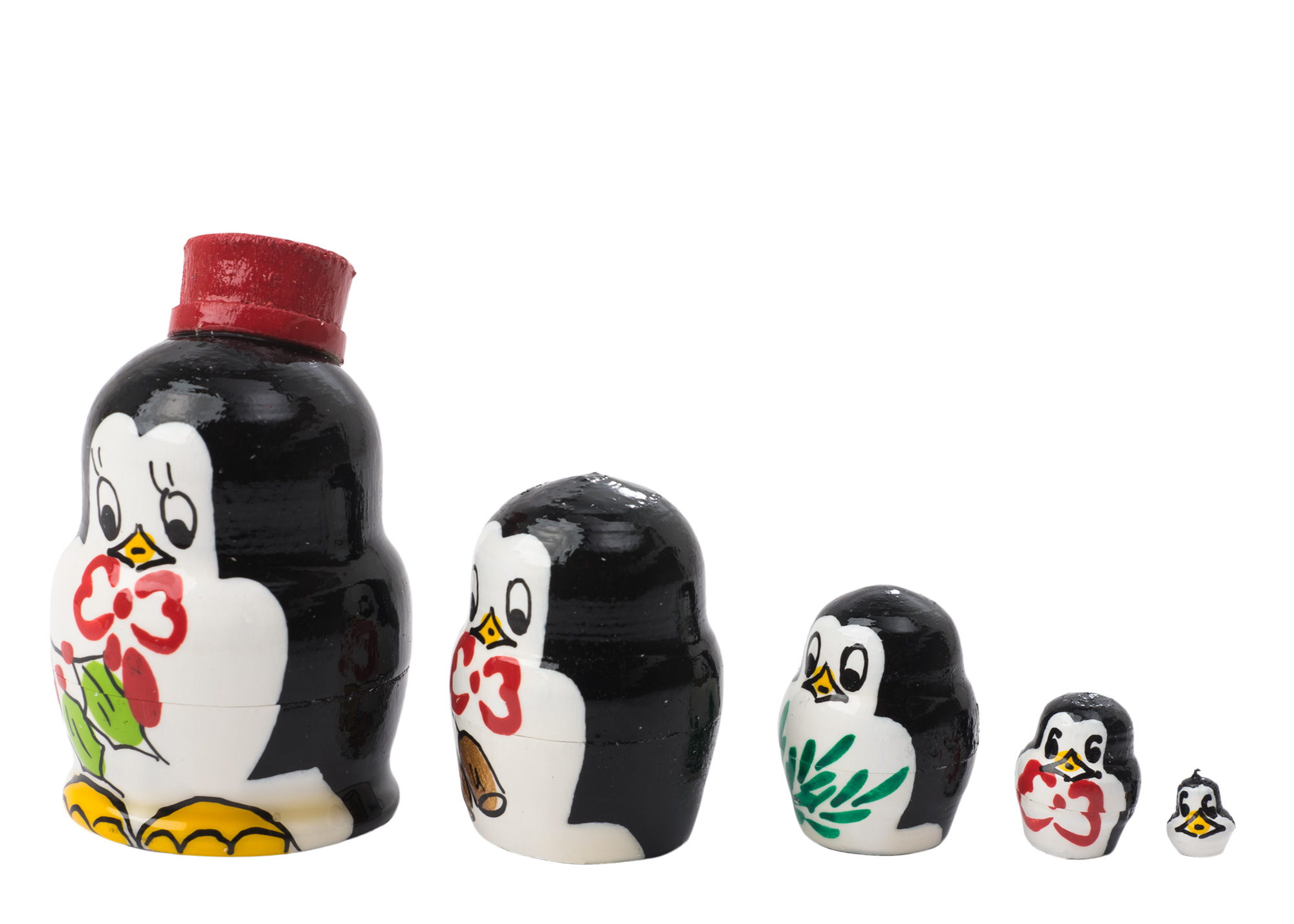 Buy Miniature Stacking Doll: Penguins 5pc./1" at GoldenCockerel.com