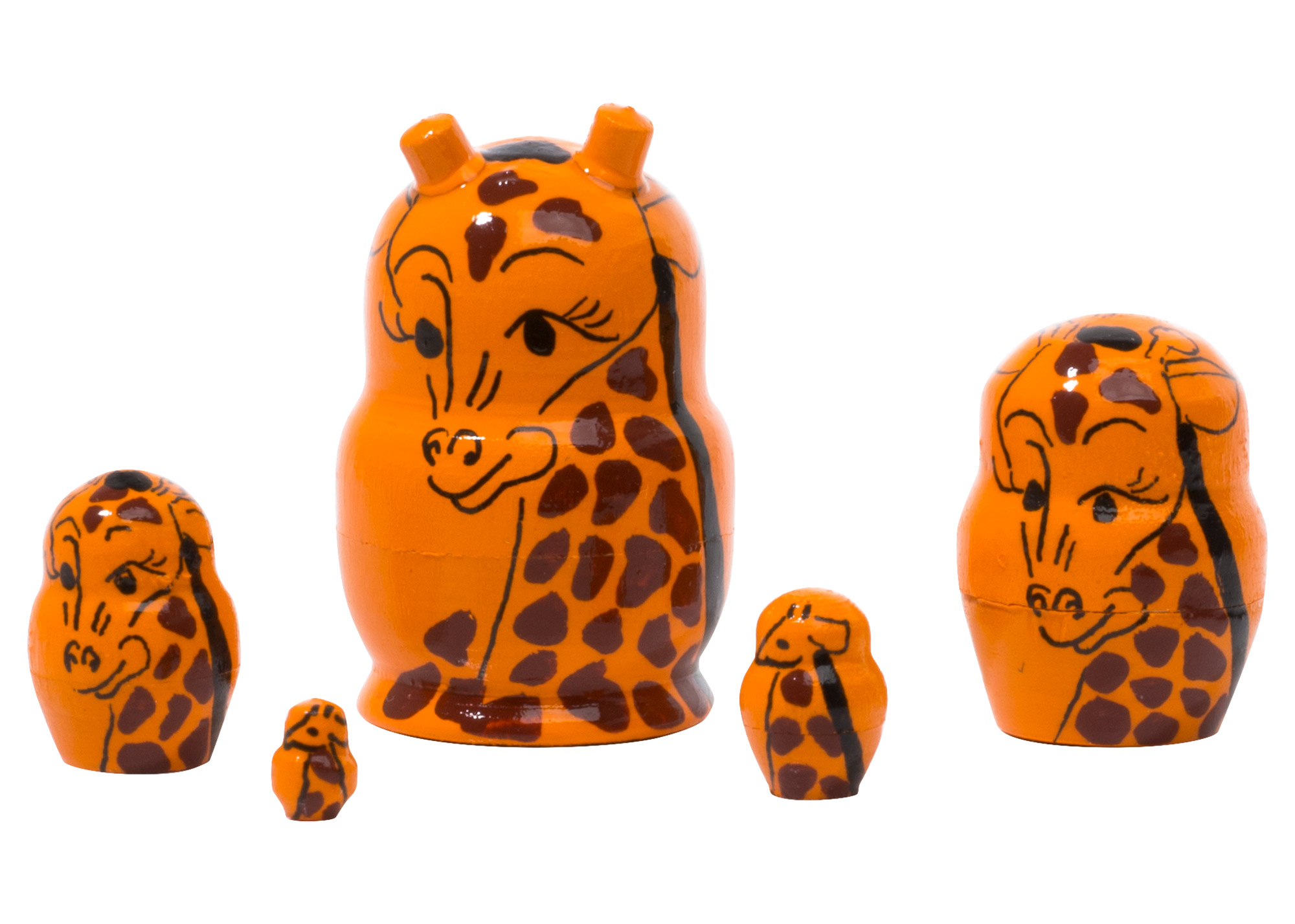 Buy Miniature Stacking Doll: Giraffe 5pc./1" at GoldenCockerel.com