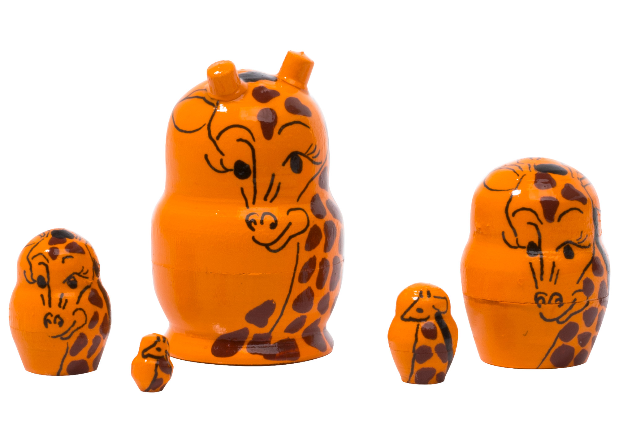 Buy Miniature Stacking Doll: Giraffe 5pc./1" at GoldenCockerel.com