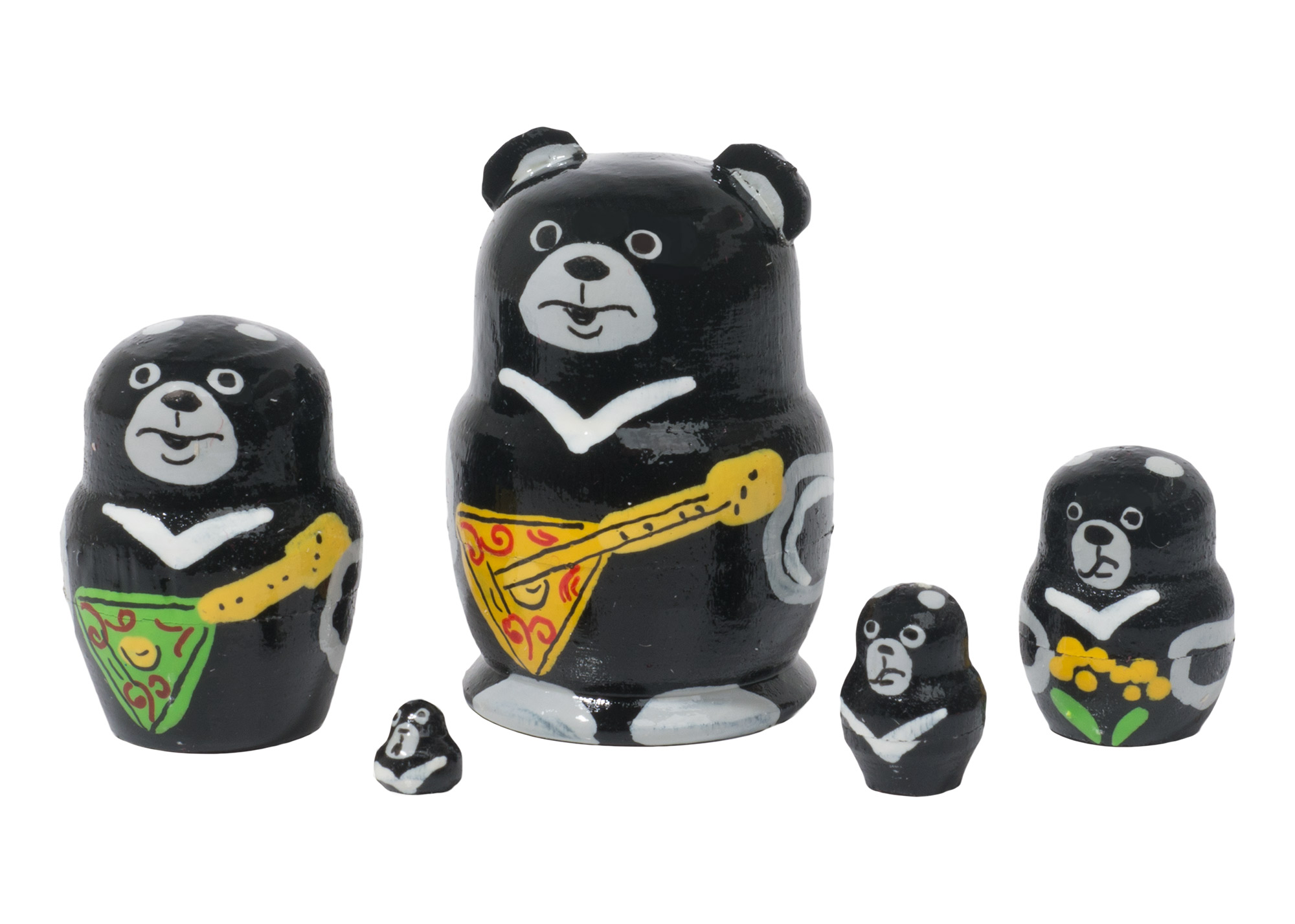 Buy Mini Black Bear w/ Balalaika 5pc./1" at GoldenCockerel.com