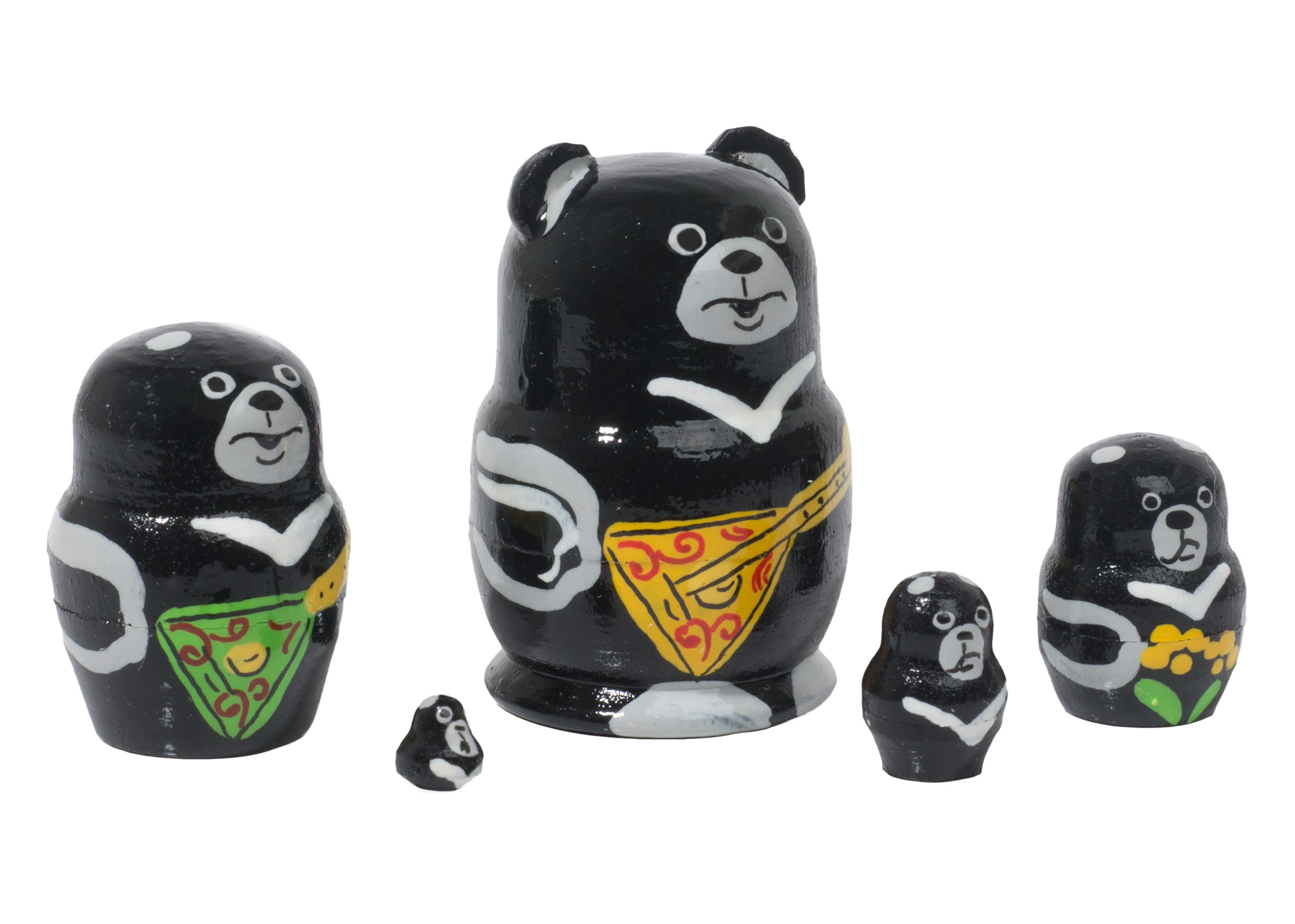 Buy Mini Black Bear w/ Balalaika 5pc./1" at GoldenCockerel.com