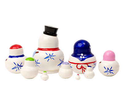 Mini Snowman Nesting Doll 5pc.