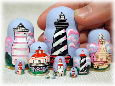 Buy Mini Lighthouses Doll 10pc./2.25" at GoldenCockerel.com
