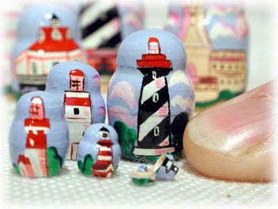 Buy Mini Lighthouses Doll 10pc./2.25" at GoldenCockerel.com