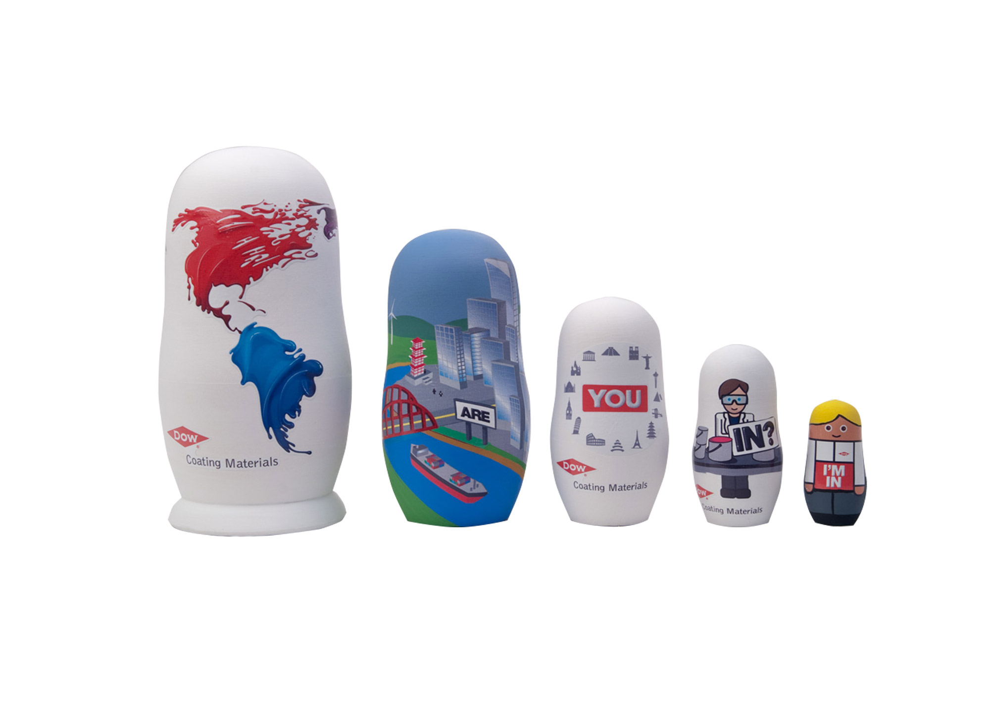 Buy Are You In Busy Town? Nesting Doll 5pc./5" at GoldenCockerel.com