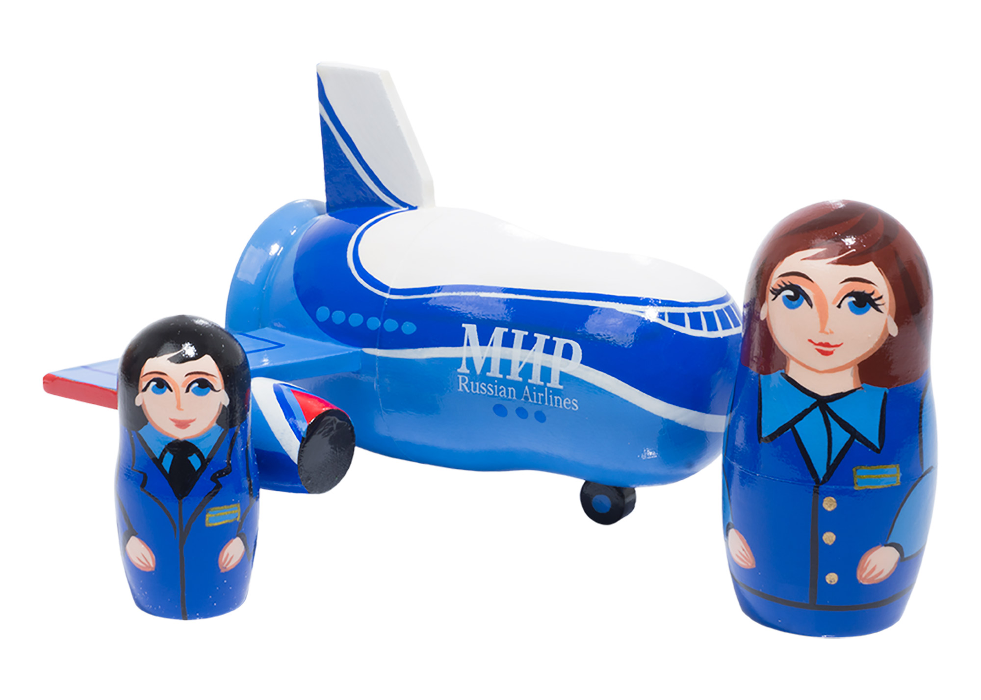 Buy MIR Airplane Nesting Doll 3pc./4" at GoldenCockerel.com