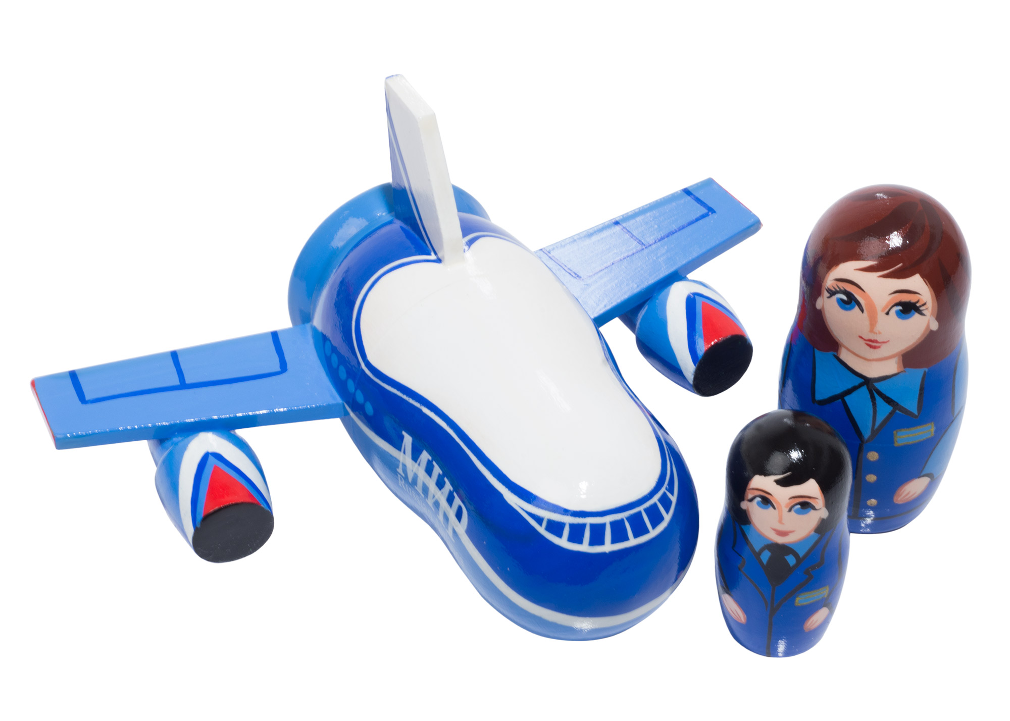 Buy MIR Airplane Nesting Doll 3pc./4" at GoldenCockerel.com