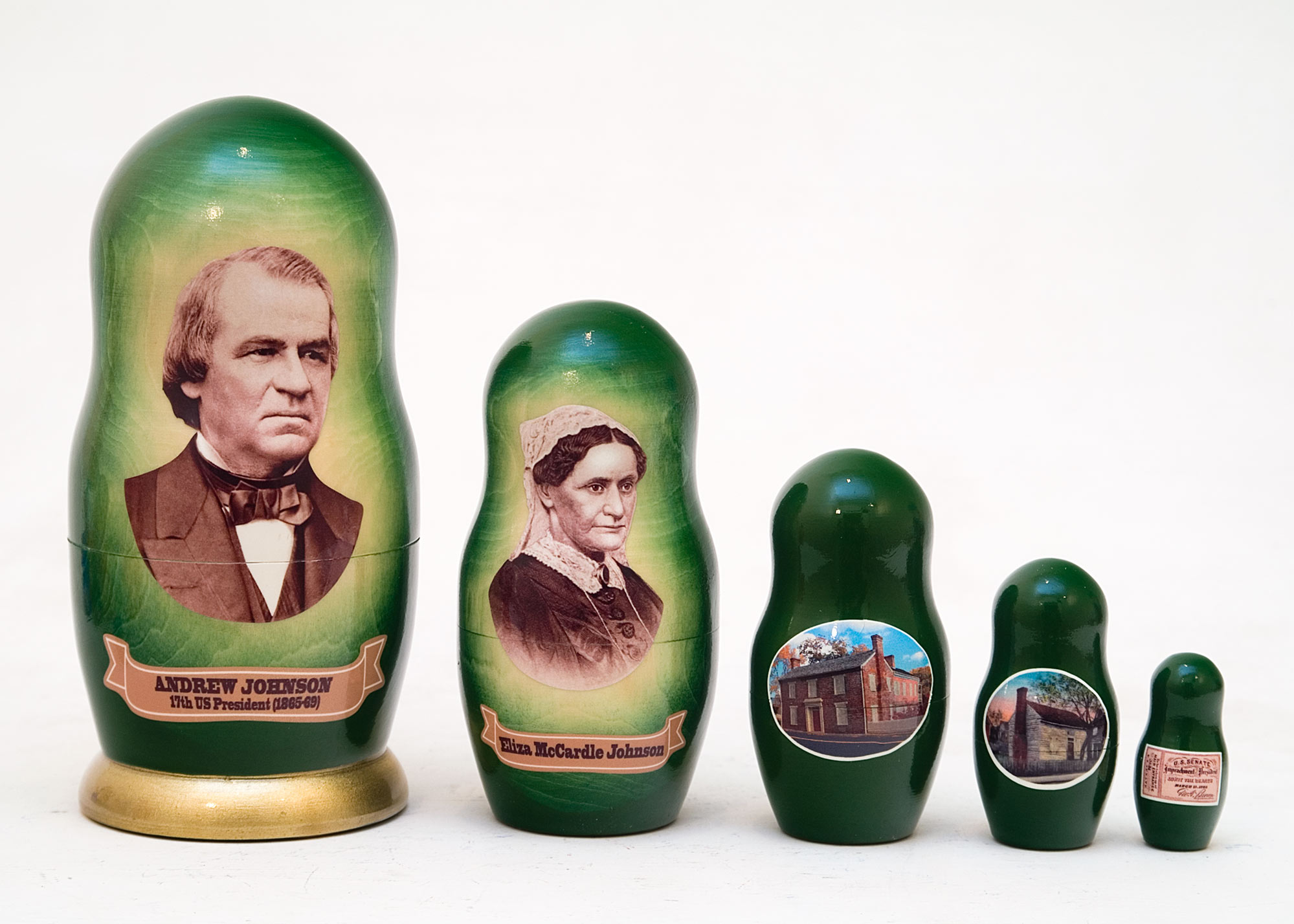 Buy Andrew Johnson Nesting Doll 5pc./6" Lim. Ed. to 500 at GoldenCockerel.com