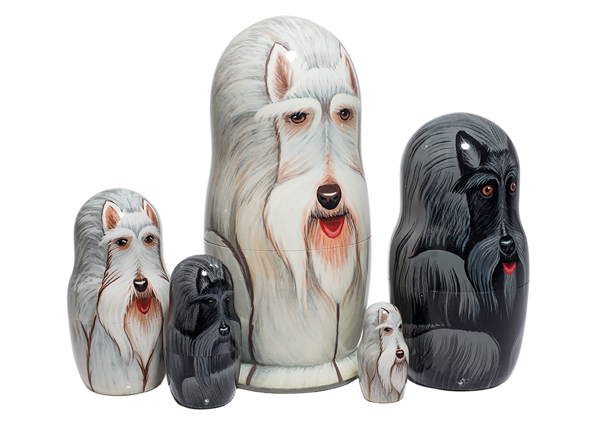 Buy Scottie Dog Nesting Doll 5pc./6" at GoldenCockerel.com