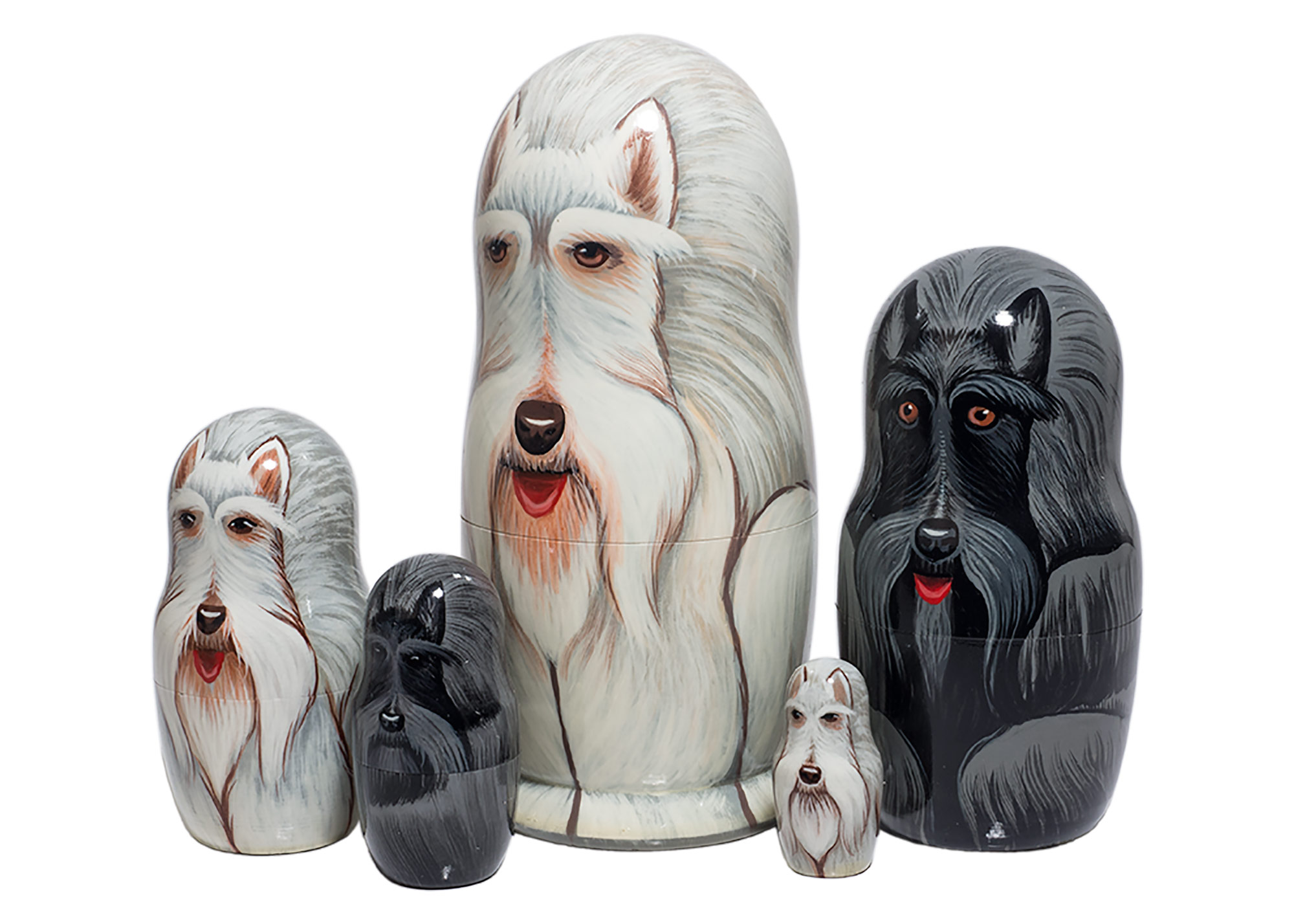 Buy Scottie Dog Nesting Doll 5pc./6" at GoldenCockerel.com