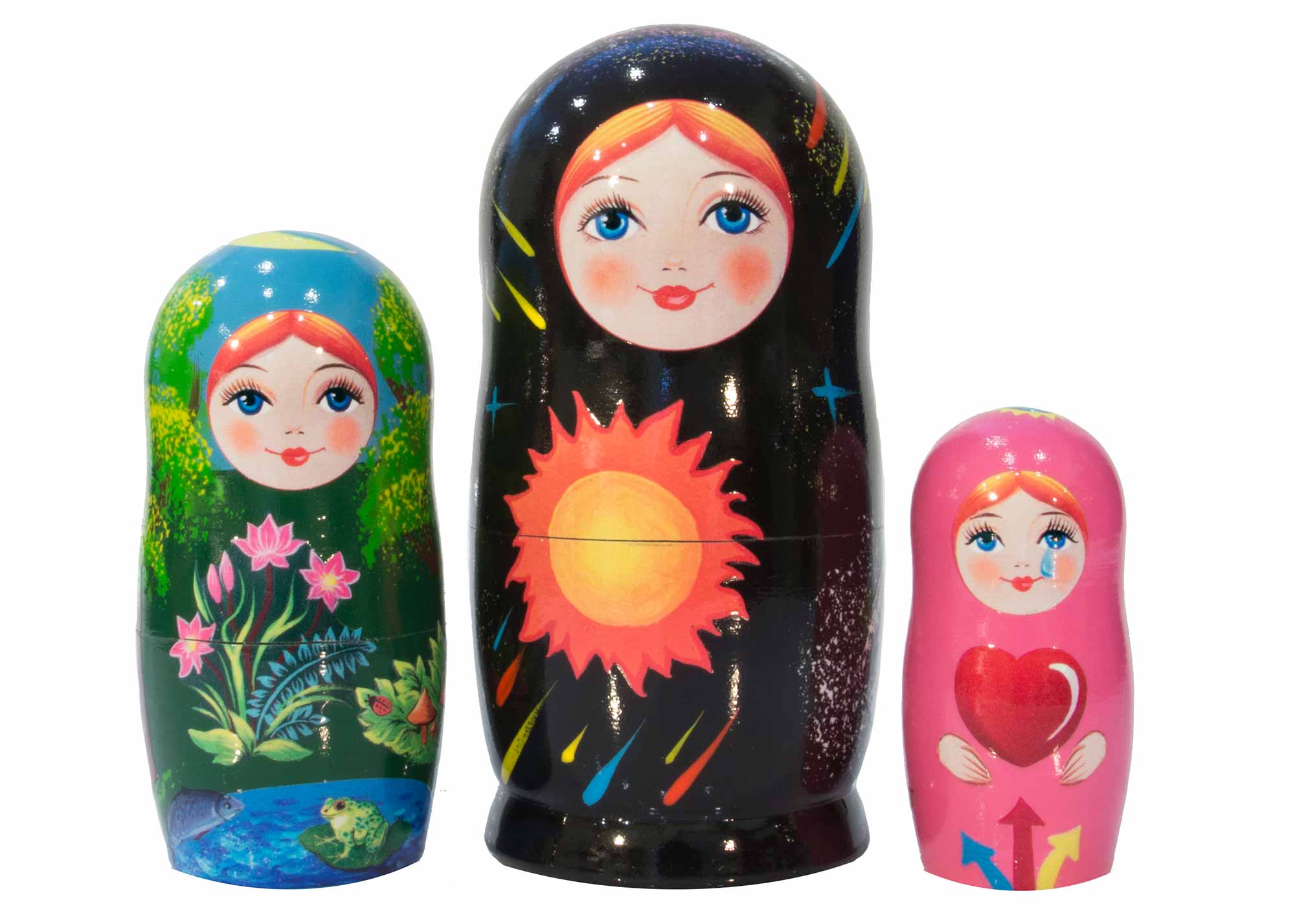 Buy Montessori Cosmic Trio Nesting Doll 3pc./ 4" at GoldenCockerel.com