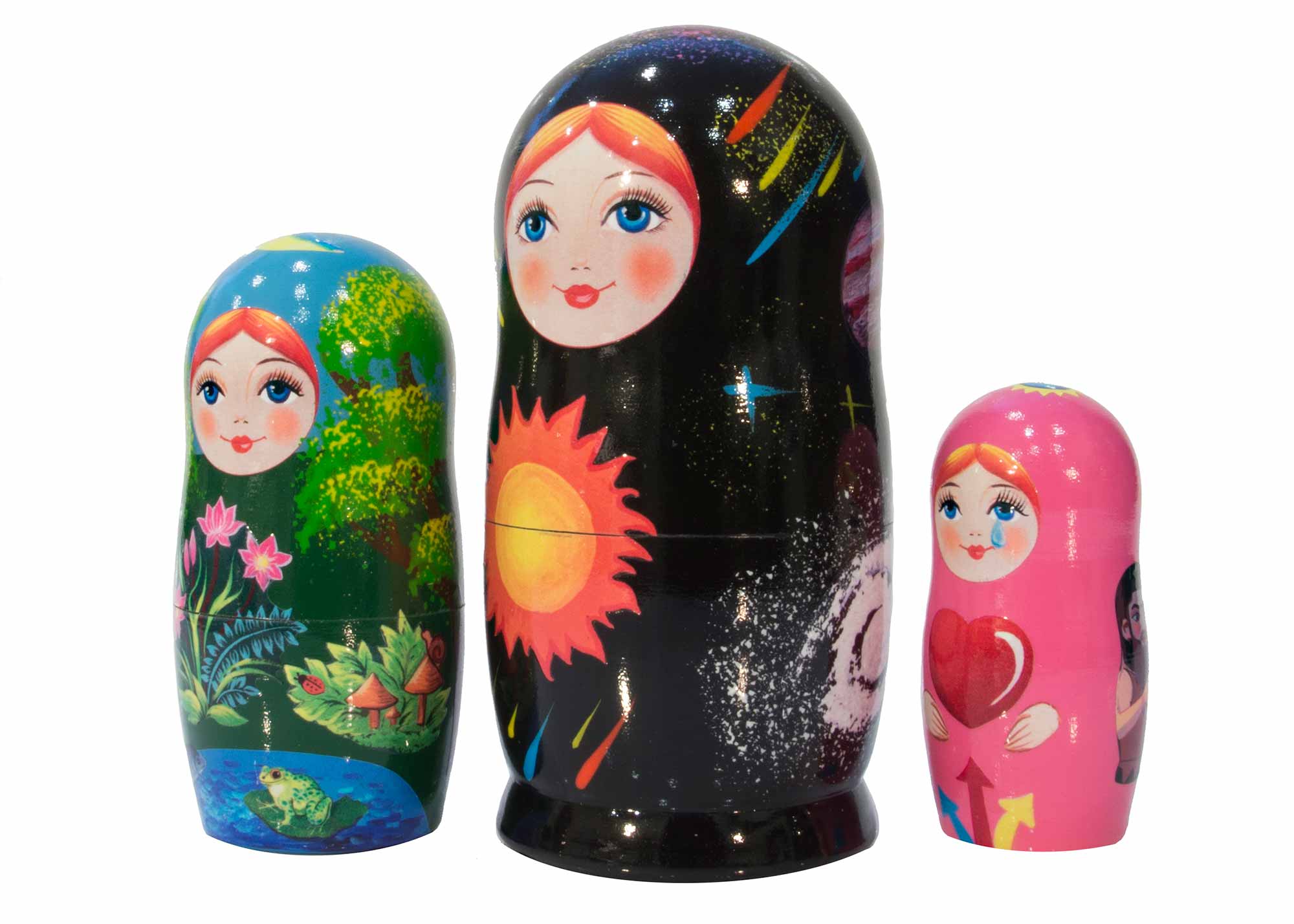 Buy Montessori Cosmic Trio Nesting Doll 3pc./ 4" at GoldenCockerel.com