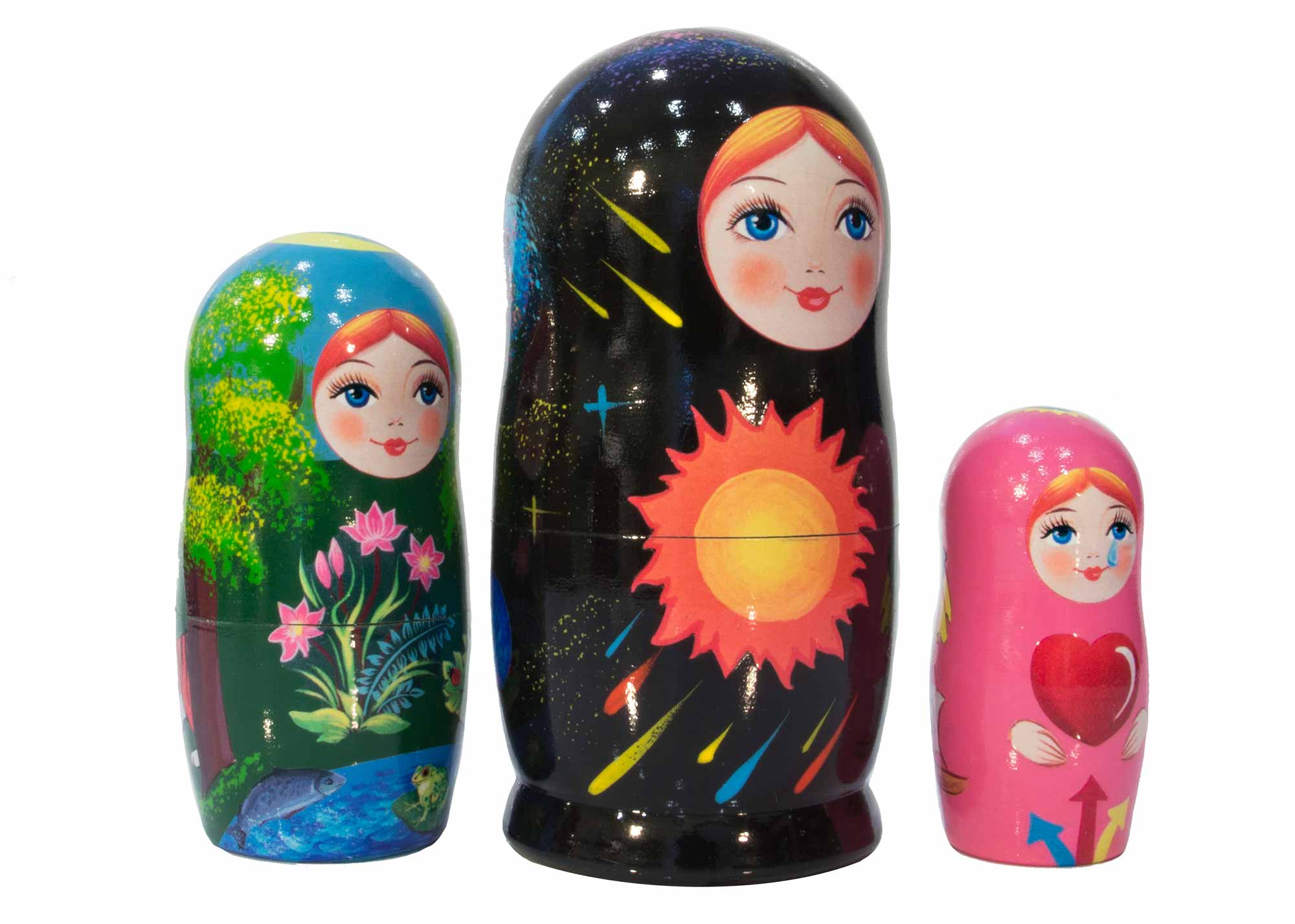 Buy Montessori Cosmic Trio Nesting Doll 3pc./ 4" at GoldenCockerel.com