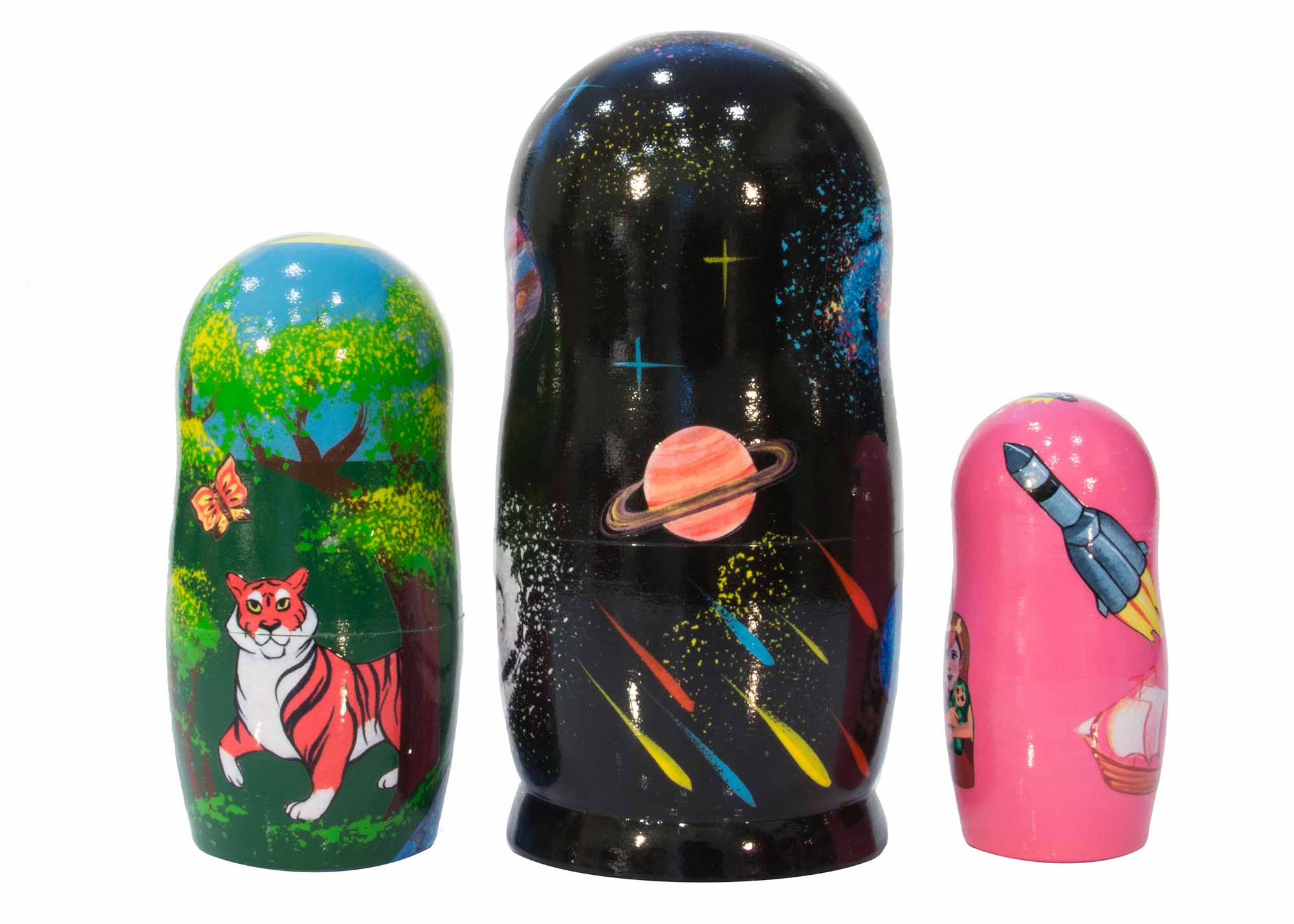 Buy Montessori Cosmic Trio Nesting Doll 3pc./ 4" at GoldenCockerel.com