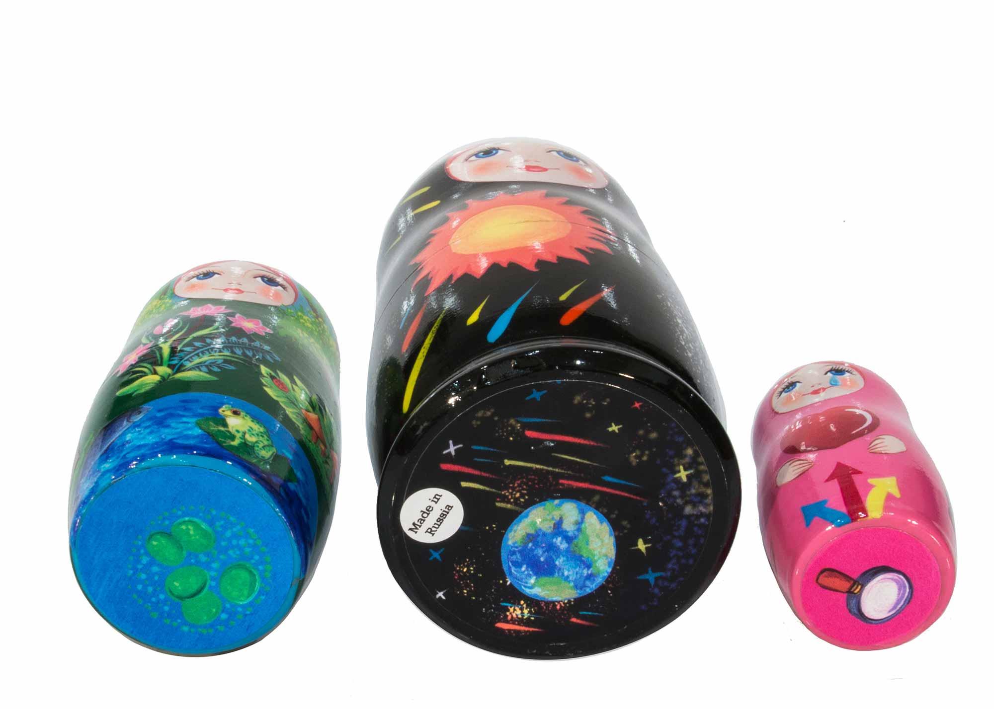 Buy Montessori Cosmic Trio Nesting Doll 3pc./ 4" at GoldenCockerel.com