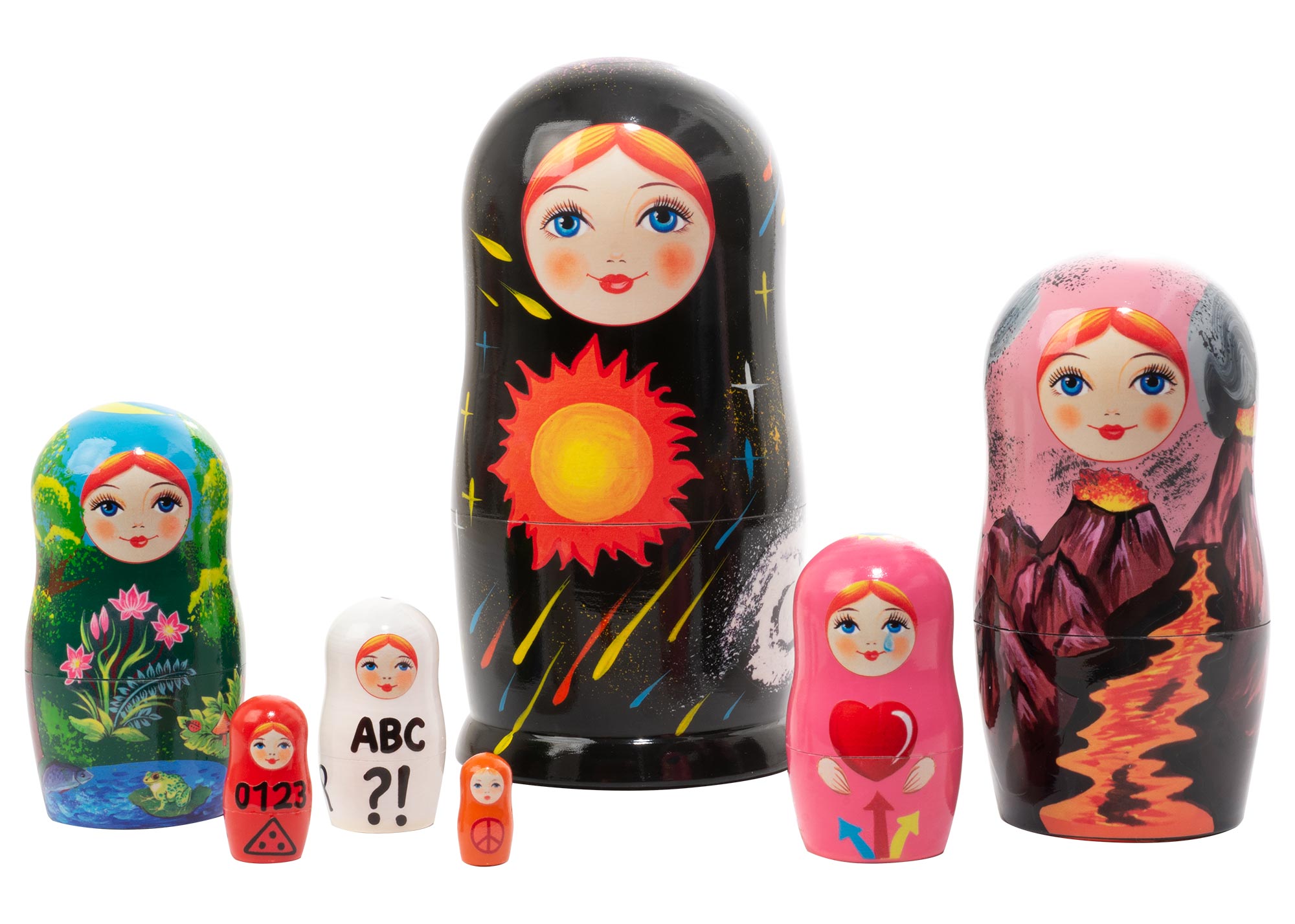 Buy Montessori Cosmic Education Nesting Doll 7pc./6" at GoldenCockerel.com