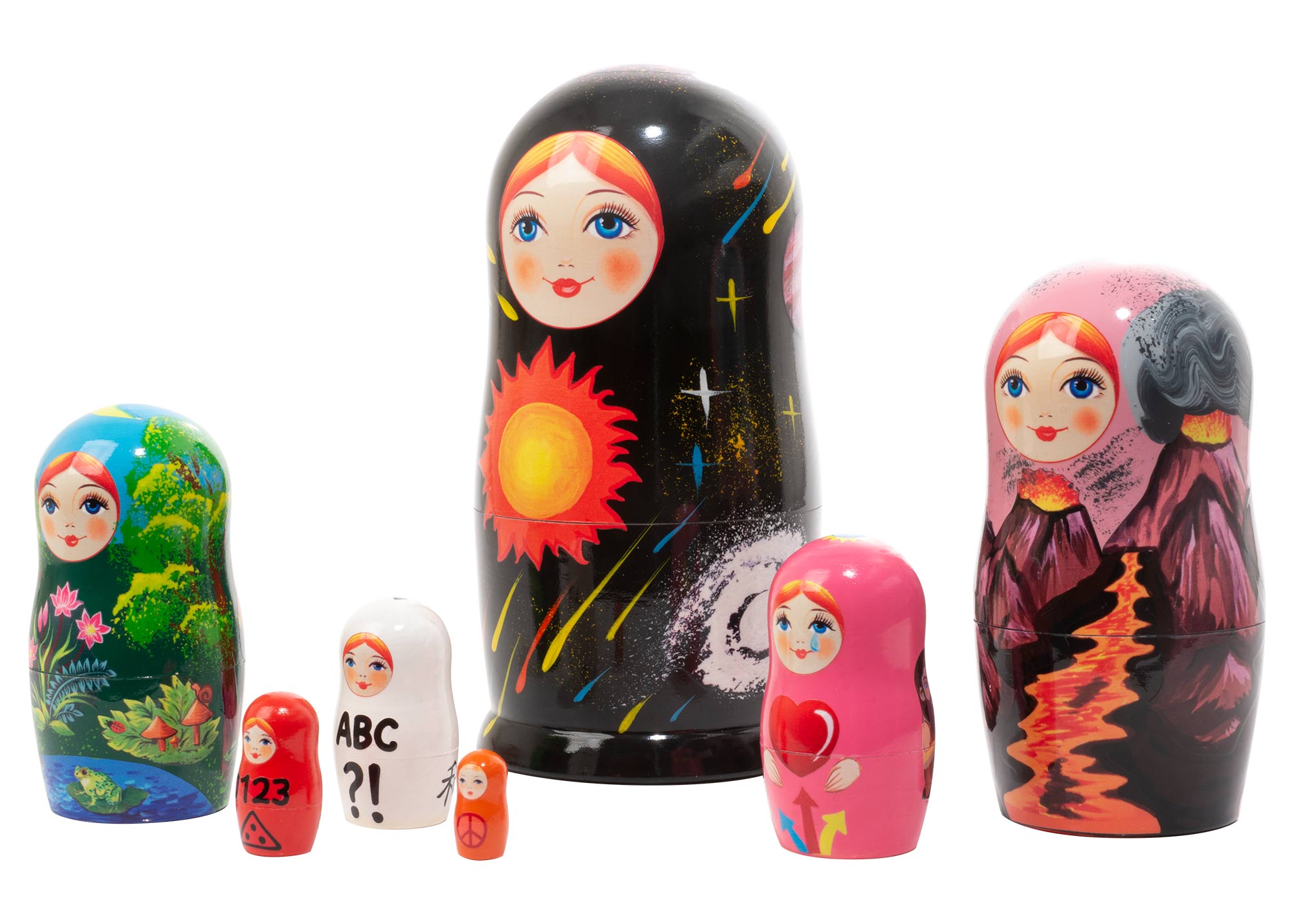 Buy Montessori Cosmic Education Nesting Doll 7pc./6" at GoldenCockerel.com