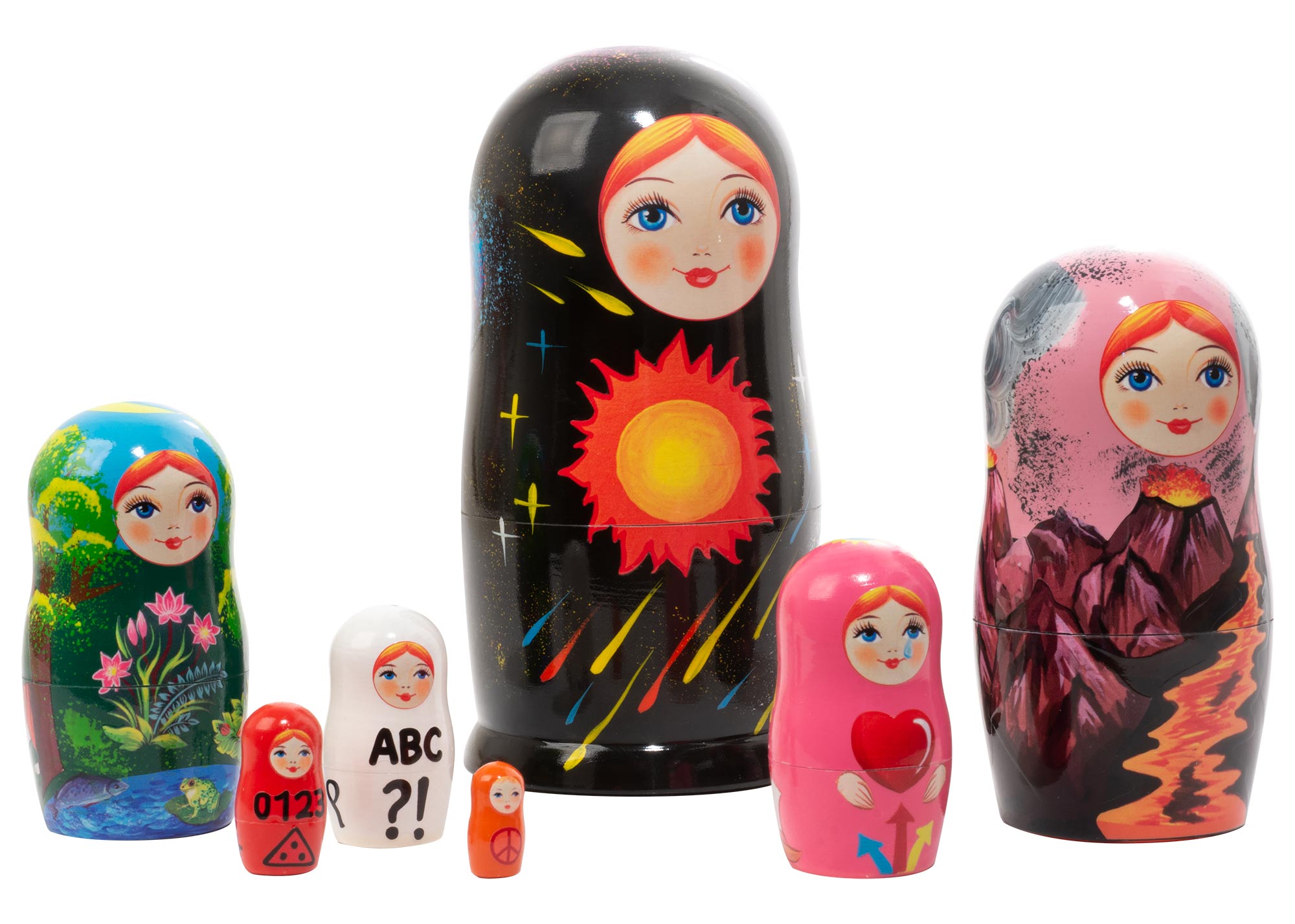 Buy Montessori Cosmic Education Nesting Doll 7pc./6" at GoldenCockerel.com