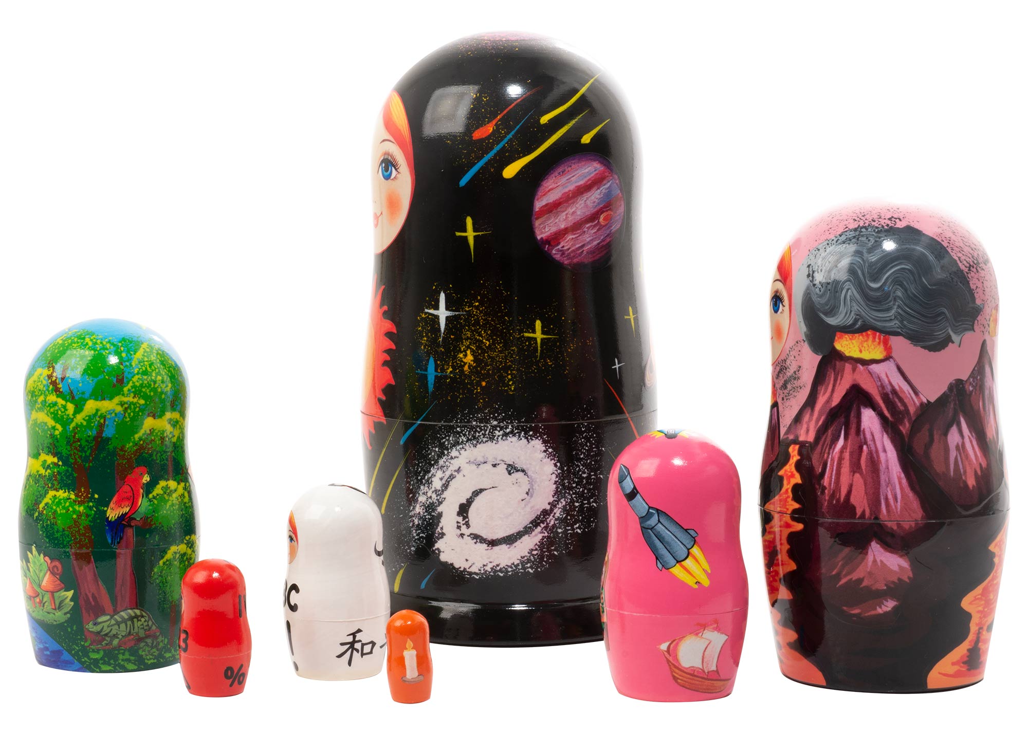 Buy Montessori Cosmic Education Nesting Doll 7pc./6" at GoldenCockerel.com