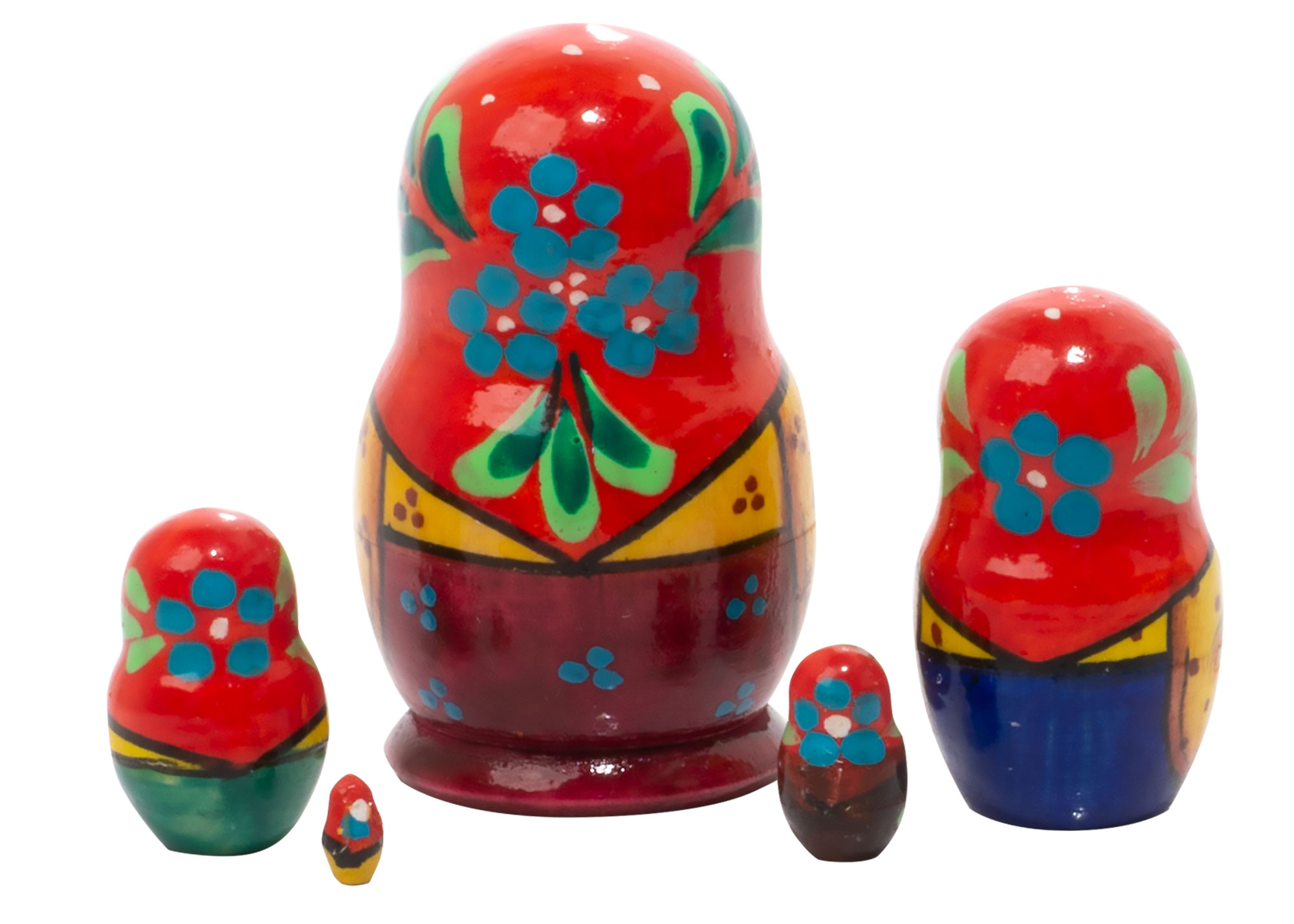 Buy Large Mini Matryoshka Doll Holding Cats 5pc./2" at GoldenCockerel.com