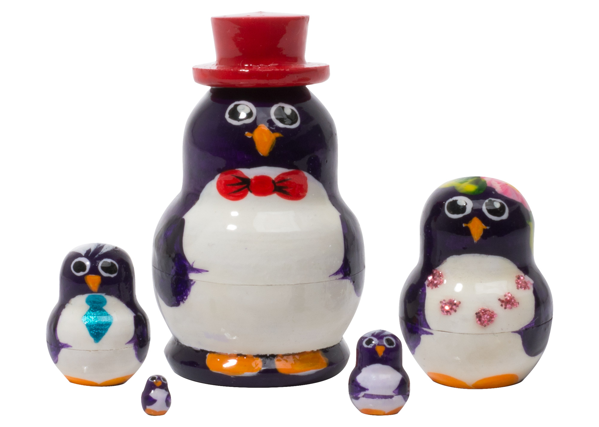 Buy Mini Purple Penguin Doll 5pc./2" at GoldenCockerel.com