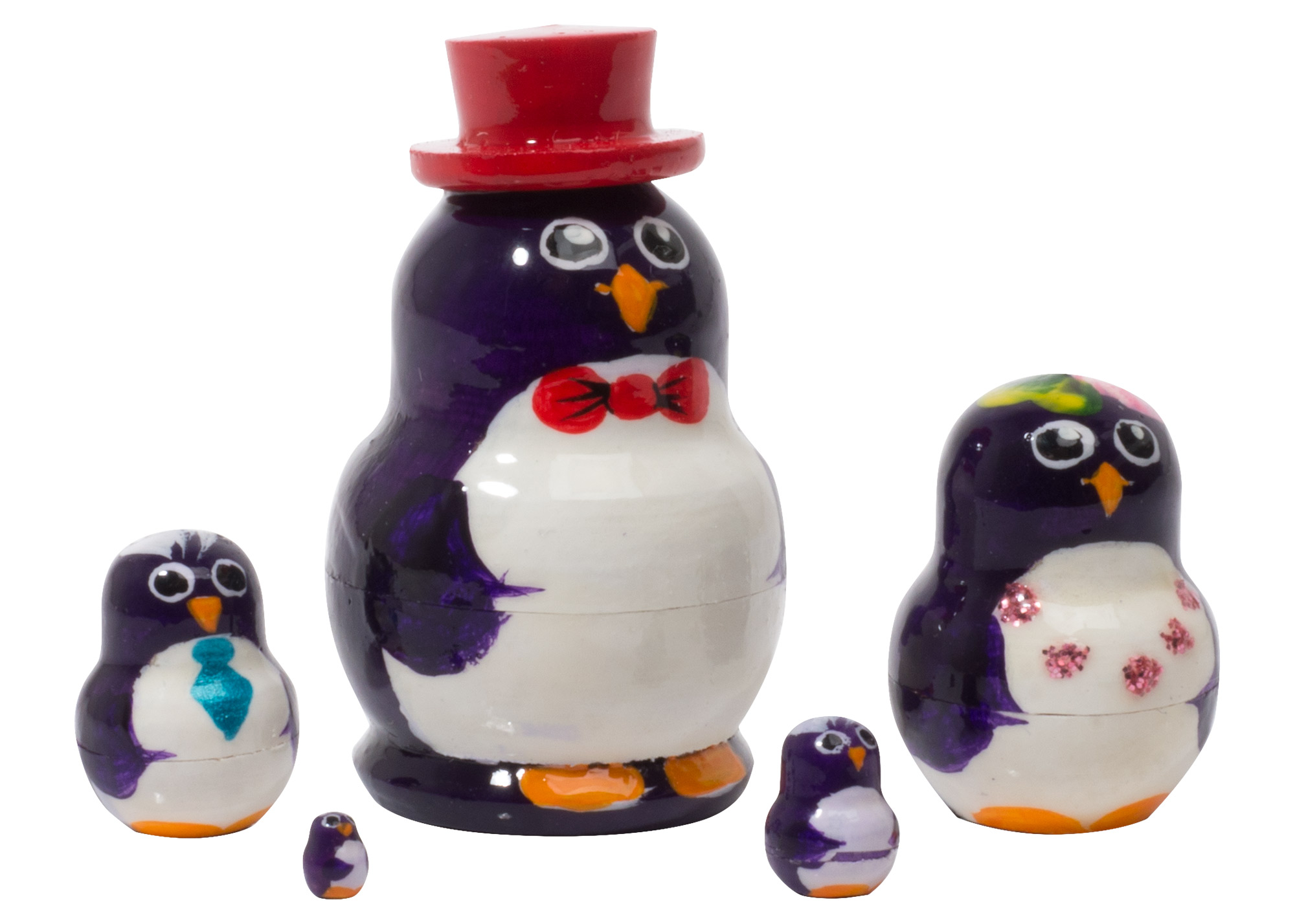 Buy Mini Purple Penguin Doll 5pc./2" at GoldenCockerel.com