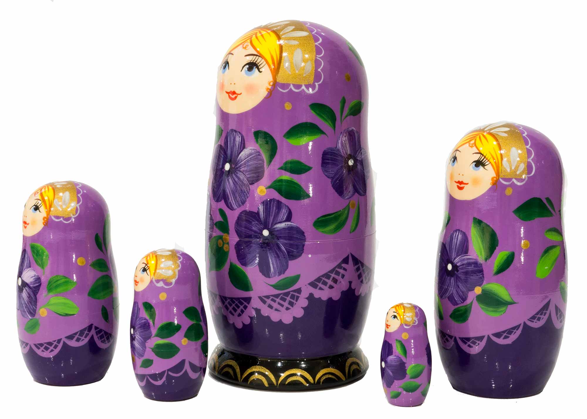 Buy Lavender and Purple Classical Nesting Doll 5pc./6" at GoldenCockerel.com