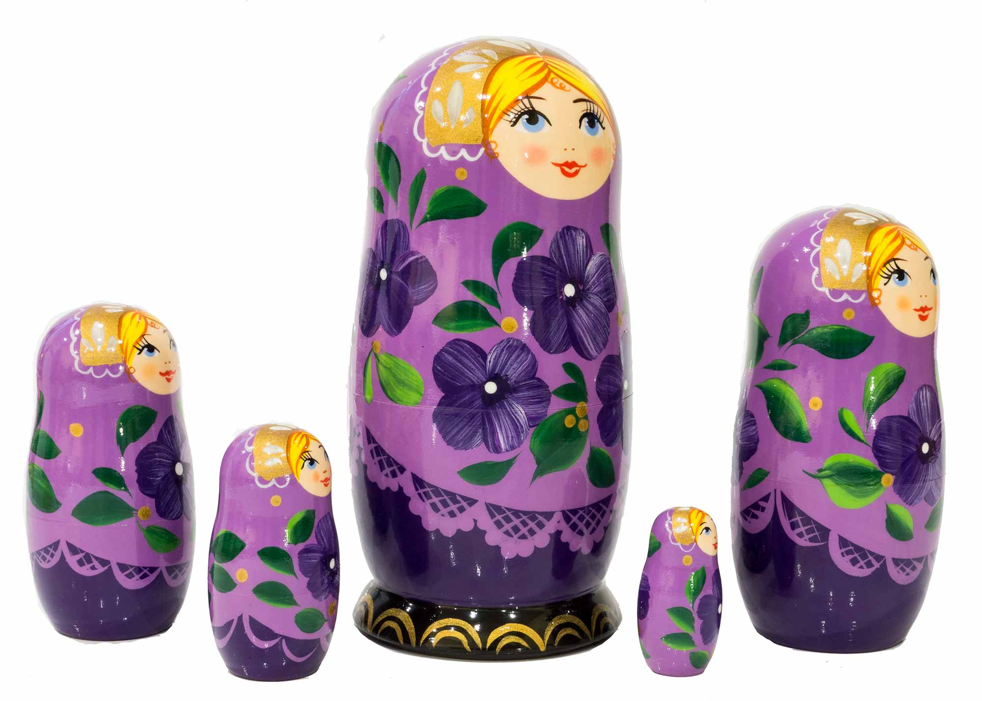 Buy Lavender and Purple Classical Nesting Doll 5pc./6" at GoldenCockerel.com