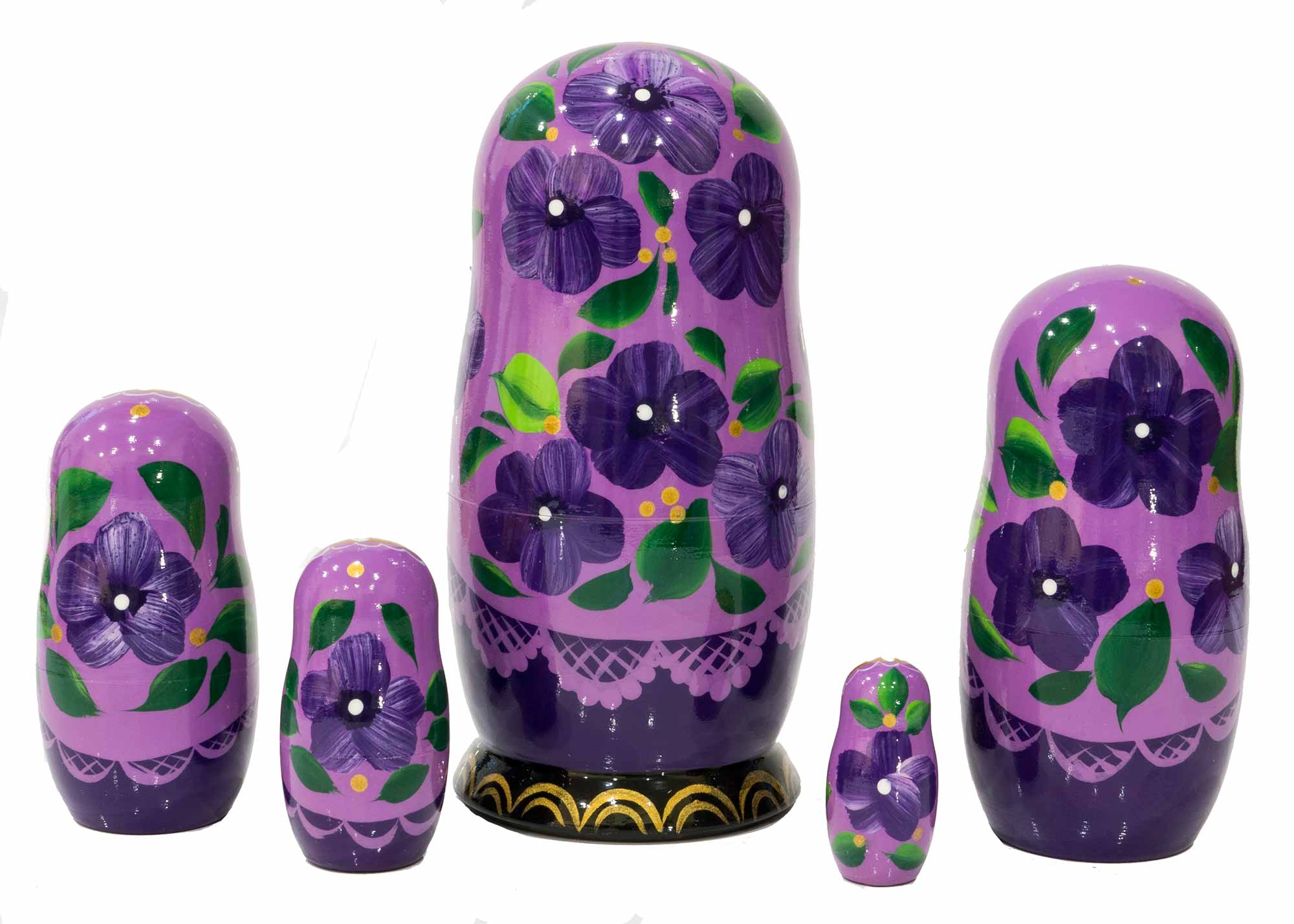 Buy Lavender and Purple Classical Nesting Doll 5pc./6" at GoldenCockerel.com