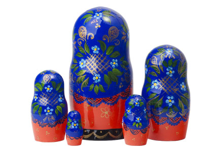 Buy Balalaika Classical Nesting Doll 5pc./6" at GoldenCockerel.com