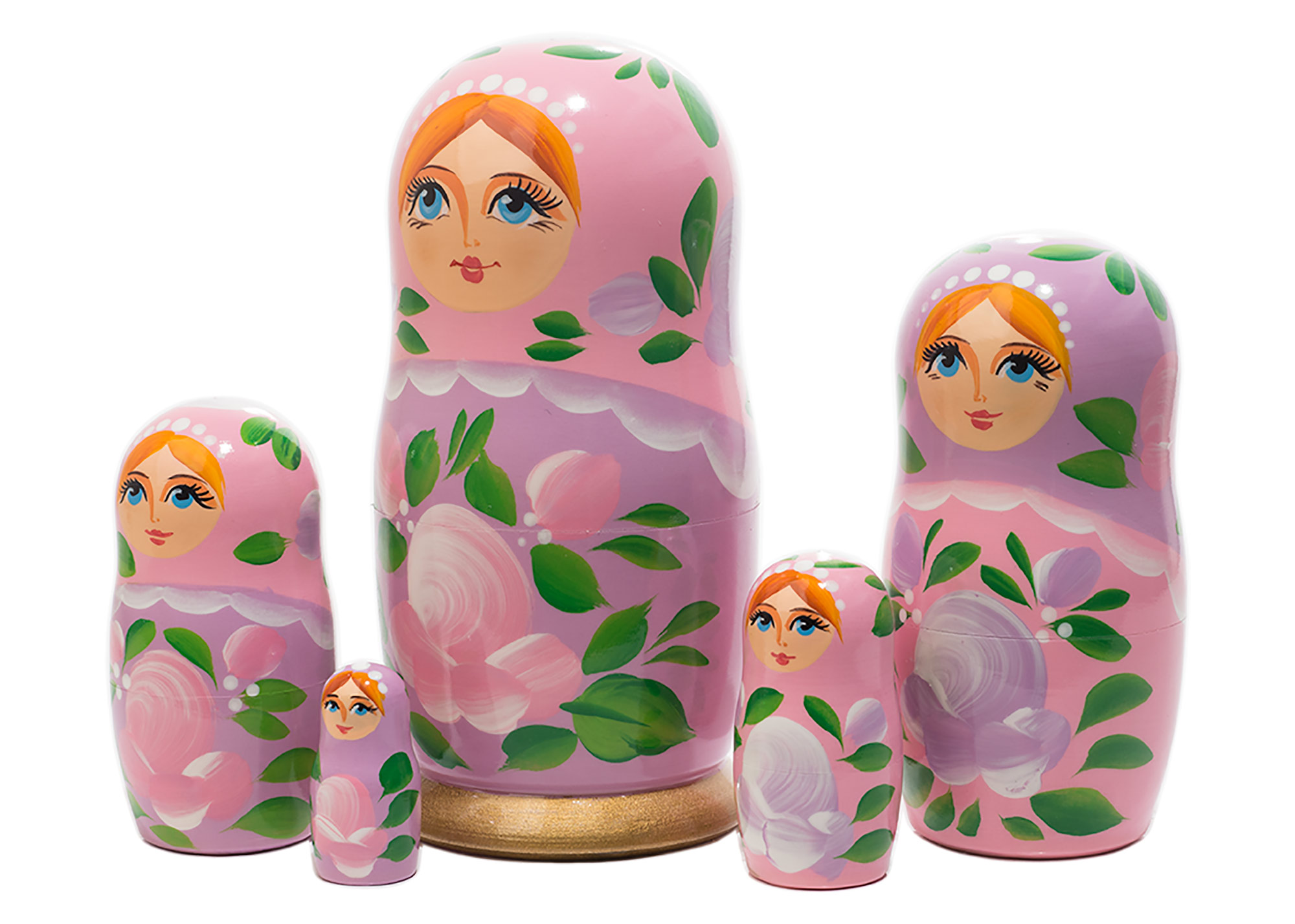 Buy Pink Classical Nesting Doll 5pc./6" - Russian Doll Inside A Doll at GoldenCockerel.com