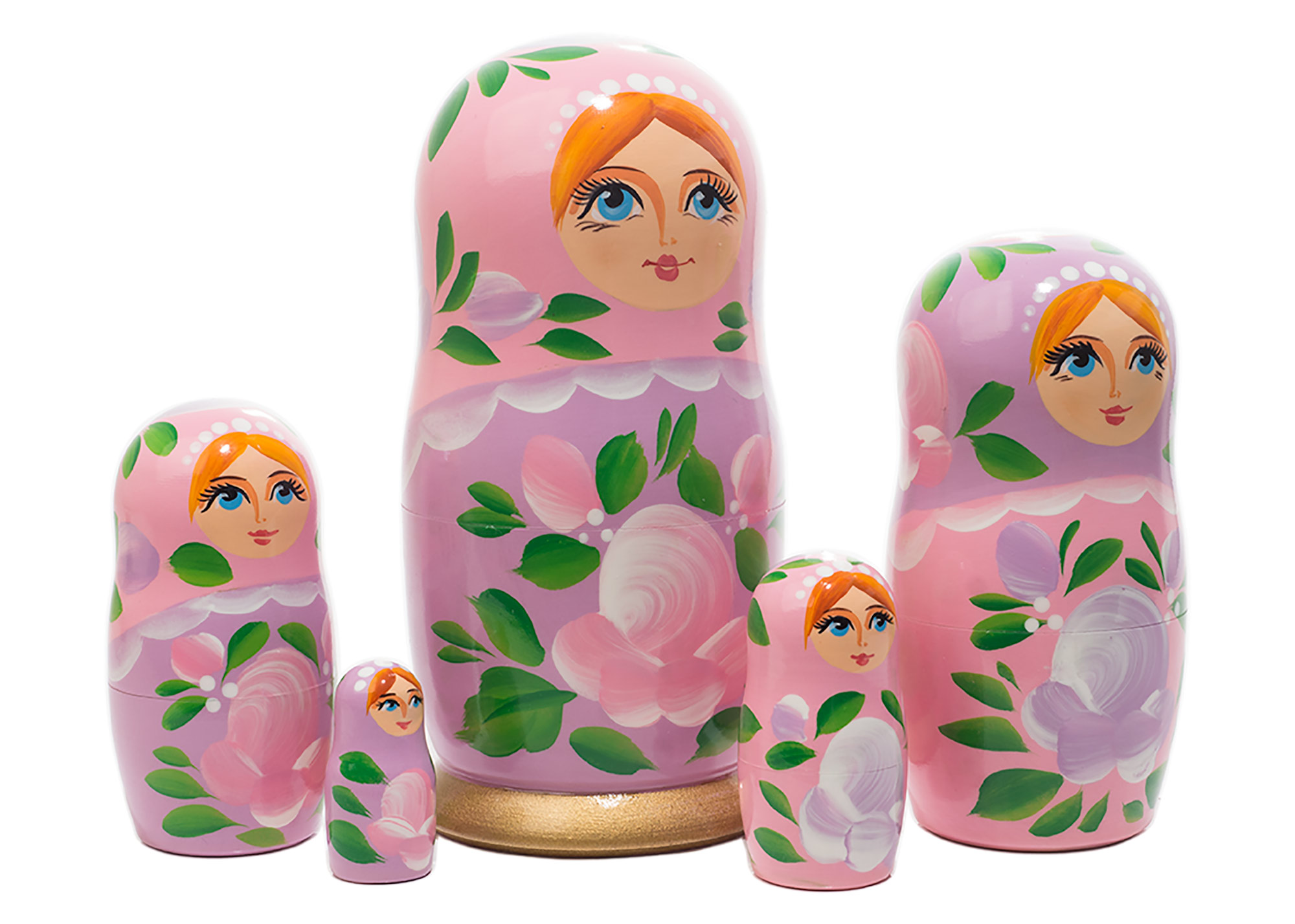 Buy Pink Classical Nesting Doll 5pc./6" - Russian Doll Inside A Doll at GoldenCockerel.com