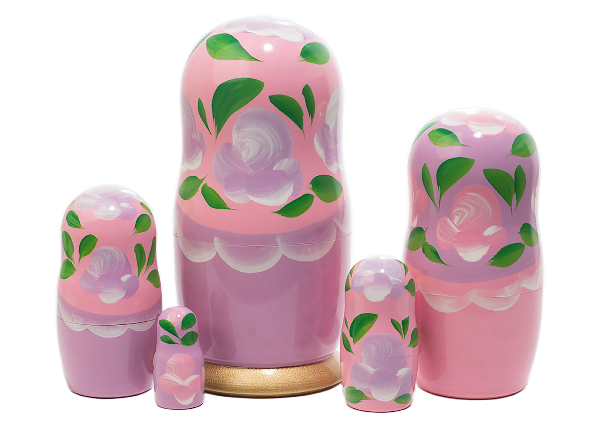 Buy Pink Classical Nesting Doll 5pc./6" - Russian Doll Inside A Doll at GoldenCockerel.com