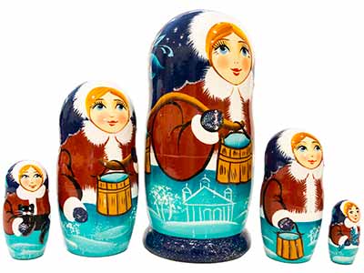 Buy Water Carrier Classical Nesting Doll 5pc./6" at GoldenCockerel.com