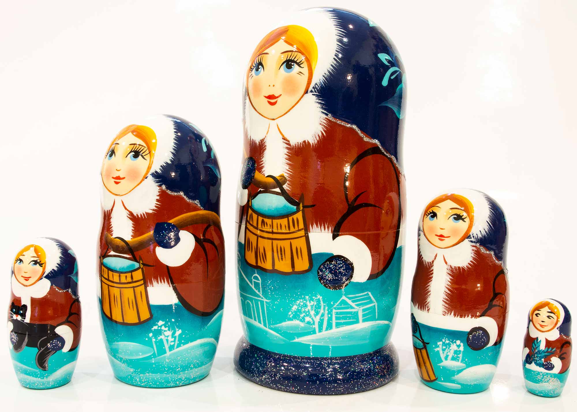 Buy Water Carrier Classical Nesting Doll 5pc./6" at GoldenCockerel.com