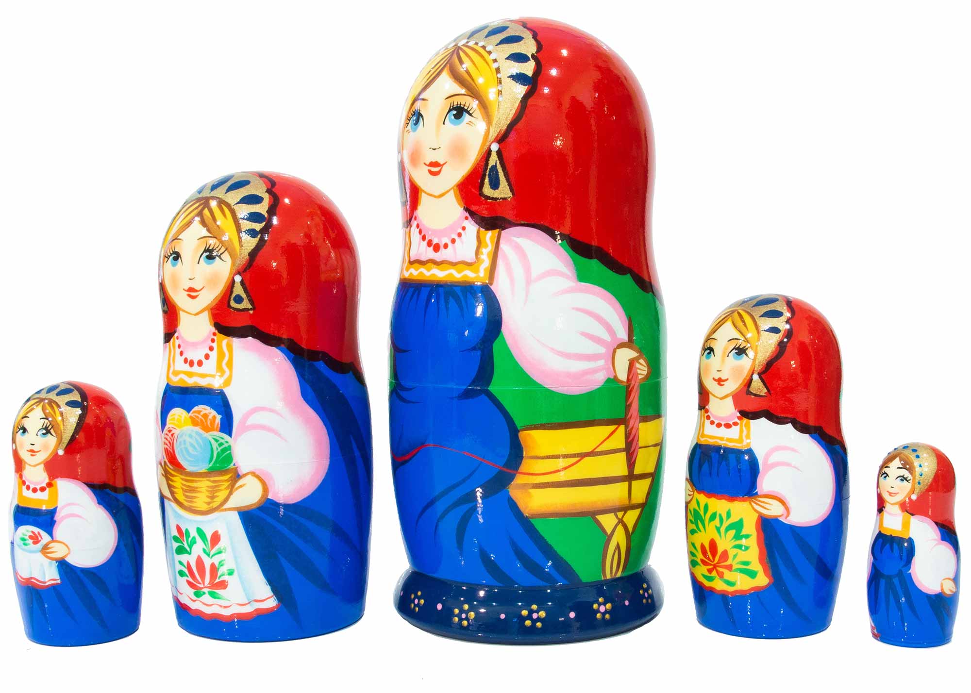 Buy Spinner Classical Matryoshka Doll 5pc./5.5" at GoldenCockerel.com