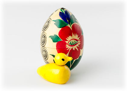 Buy Semenov Egg w/ Chick 2pc Made in USSR at GoldenCockerel.com